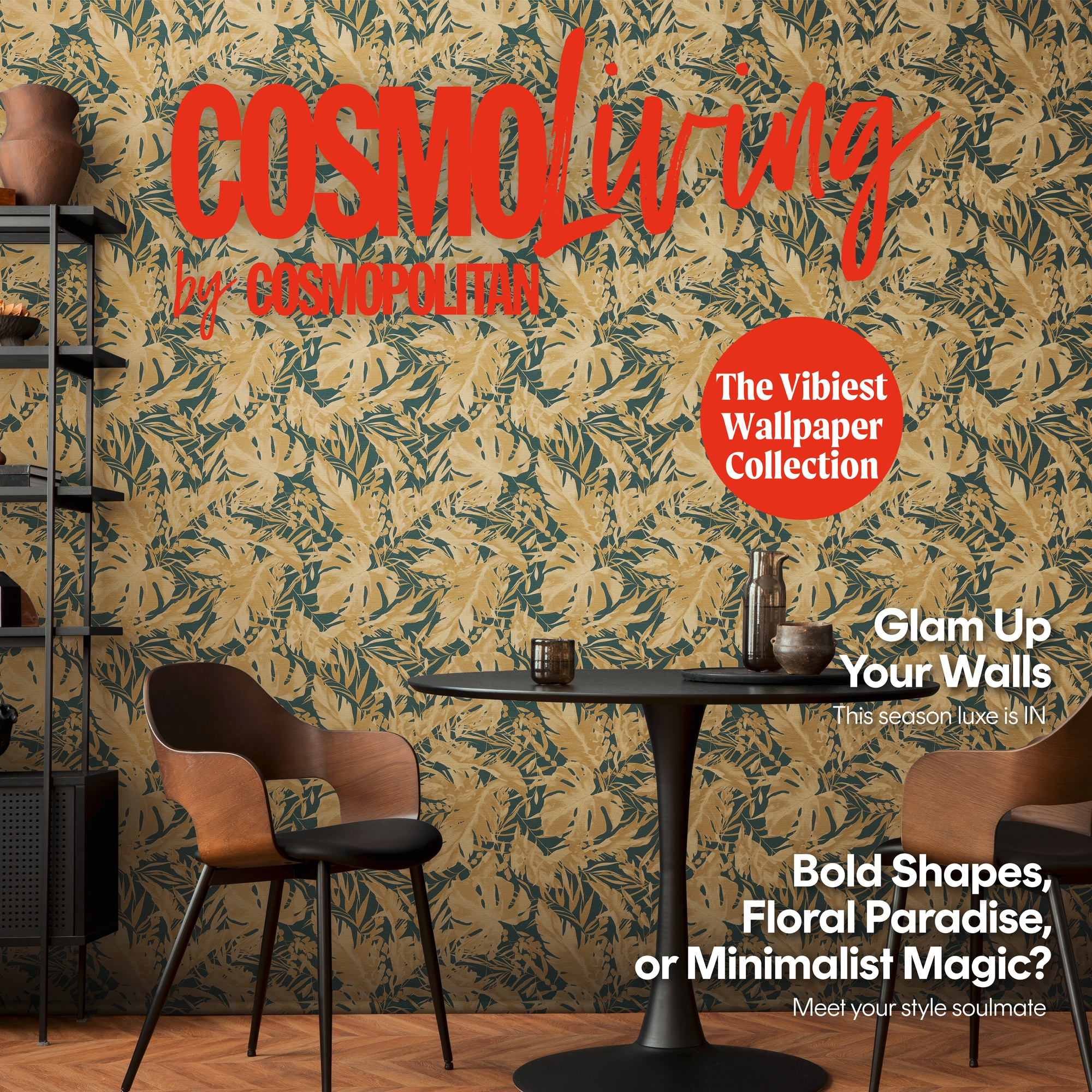 CosmoLiving by Cosmopolitan Vliestapete »Earthlines – Tropische Vliestapete« matt strukturiert Natürliche Blätter in harmonischer Eleganz