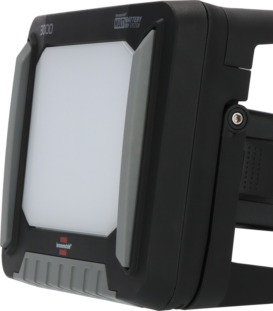 Brennenstuhl LED Baustrahler »Multi Battery LED Akku Baustrahler 3000 MA«, Leuchtmittel LED-Modul | LED fest integriert, Arbeitsleuchte kompatibel mit 18V Akkus 11 verschiedener Hersteller