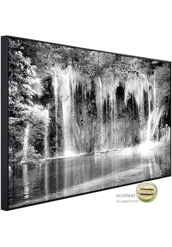 Papermoon Infrarotheizung »Wasserfall Schwarz & Weiß«, sehr angenehme Strahlungswärme kaufen