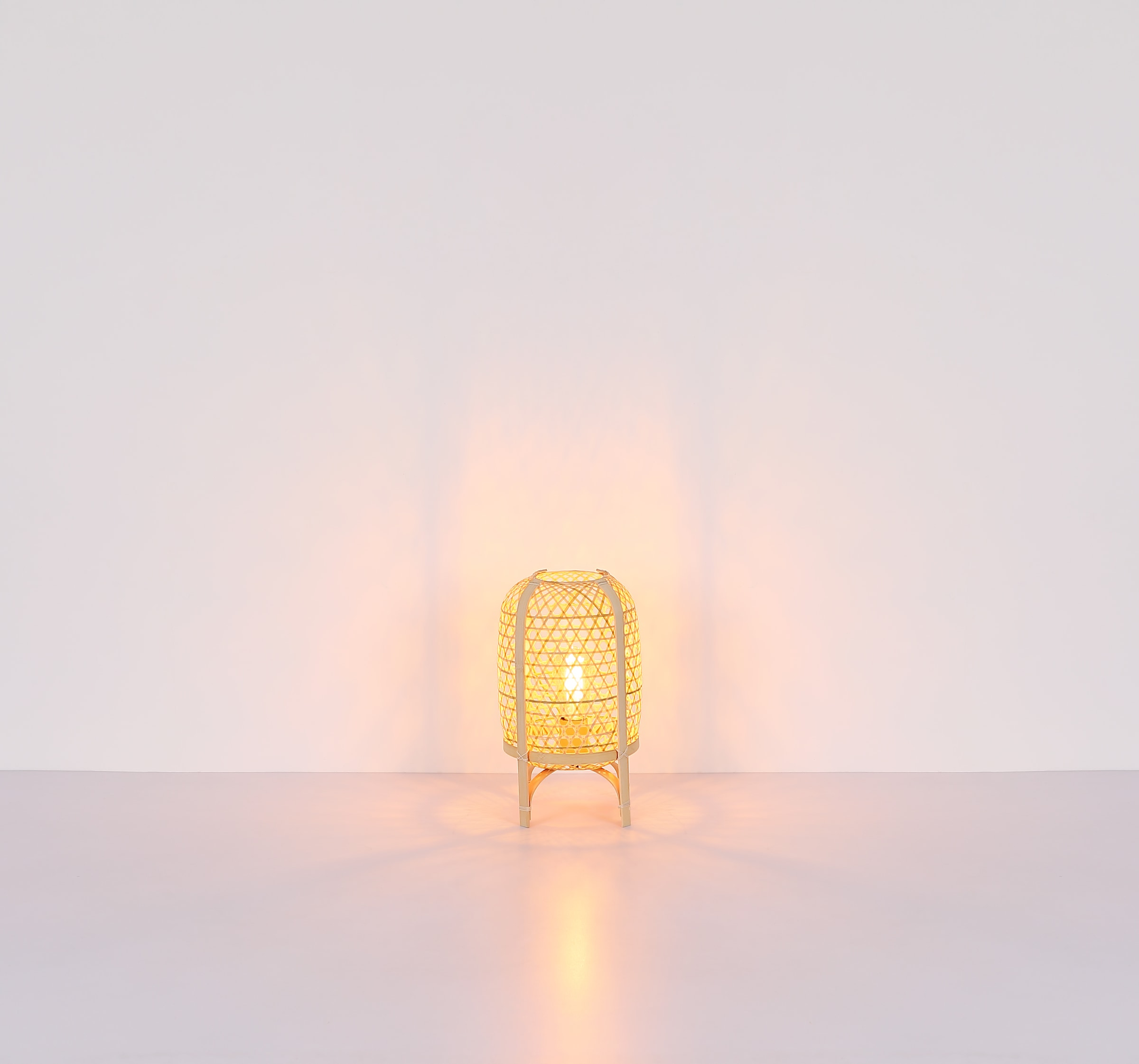 GLOBO LIGHTING Tischleuchte »CAIRO«, Leuchtmittel E27 | ohne Leuchtmittel, Tischlampe/Bambus/naturfarben/Wohnzimmer/Schlafzimmer/Flur