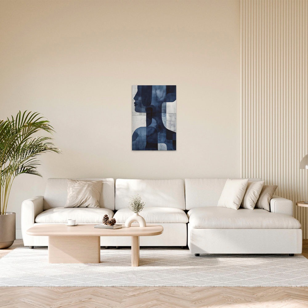 A.S. Création Leinwandbild »Abstract Woman - Wandbild Blau Weiß Keilrahmen günstig online kaufen