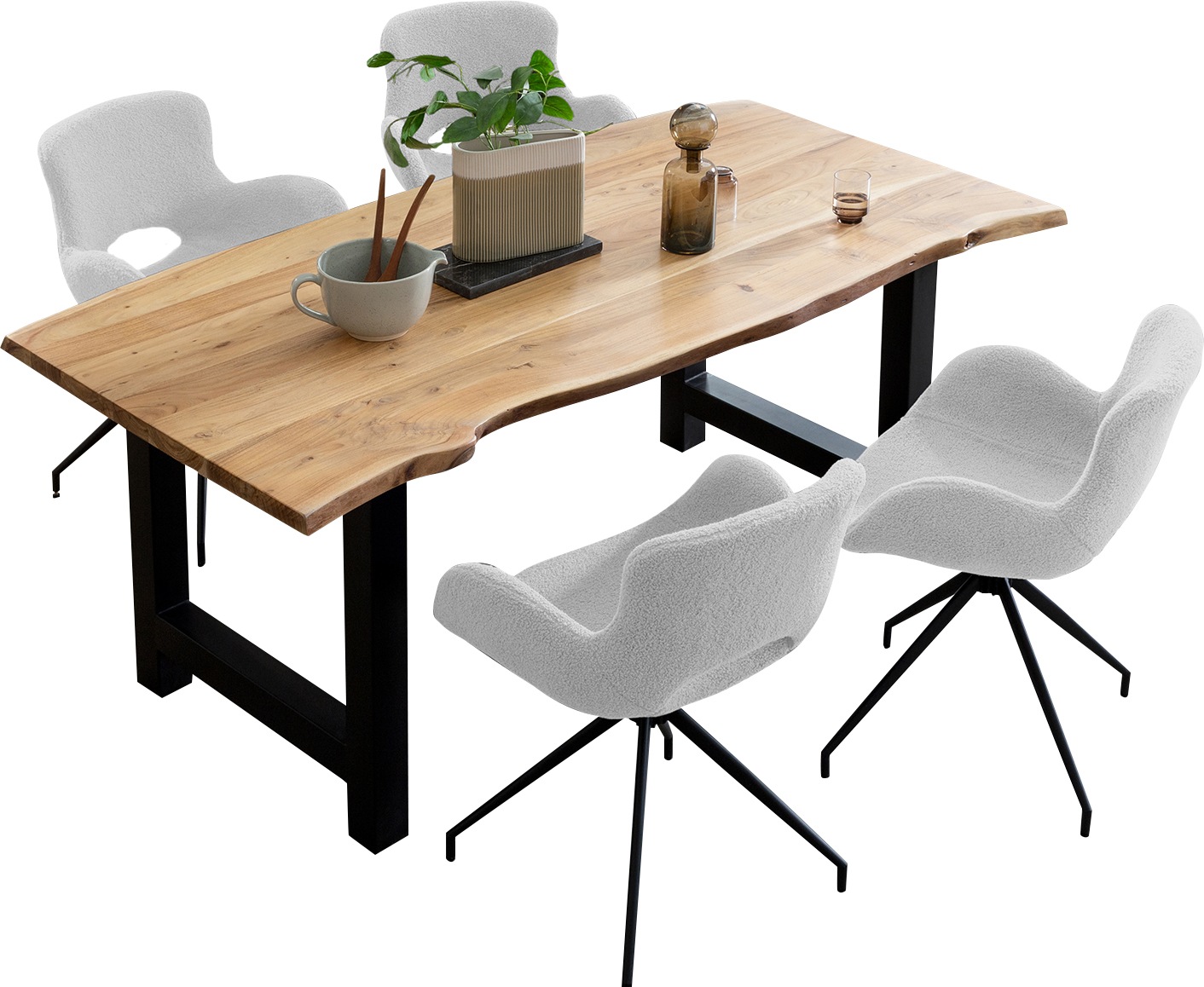 SalesFever Essgruppe, (Set, 5 tlg.), Massivholz geölt und zweifach gewachst