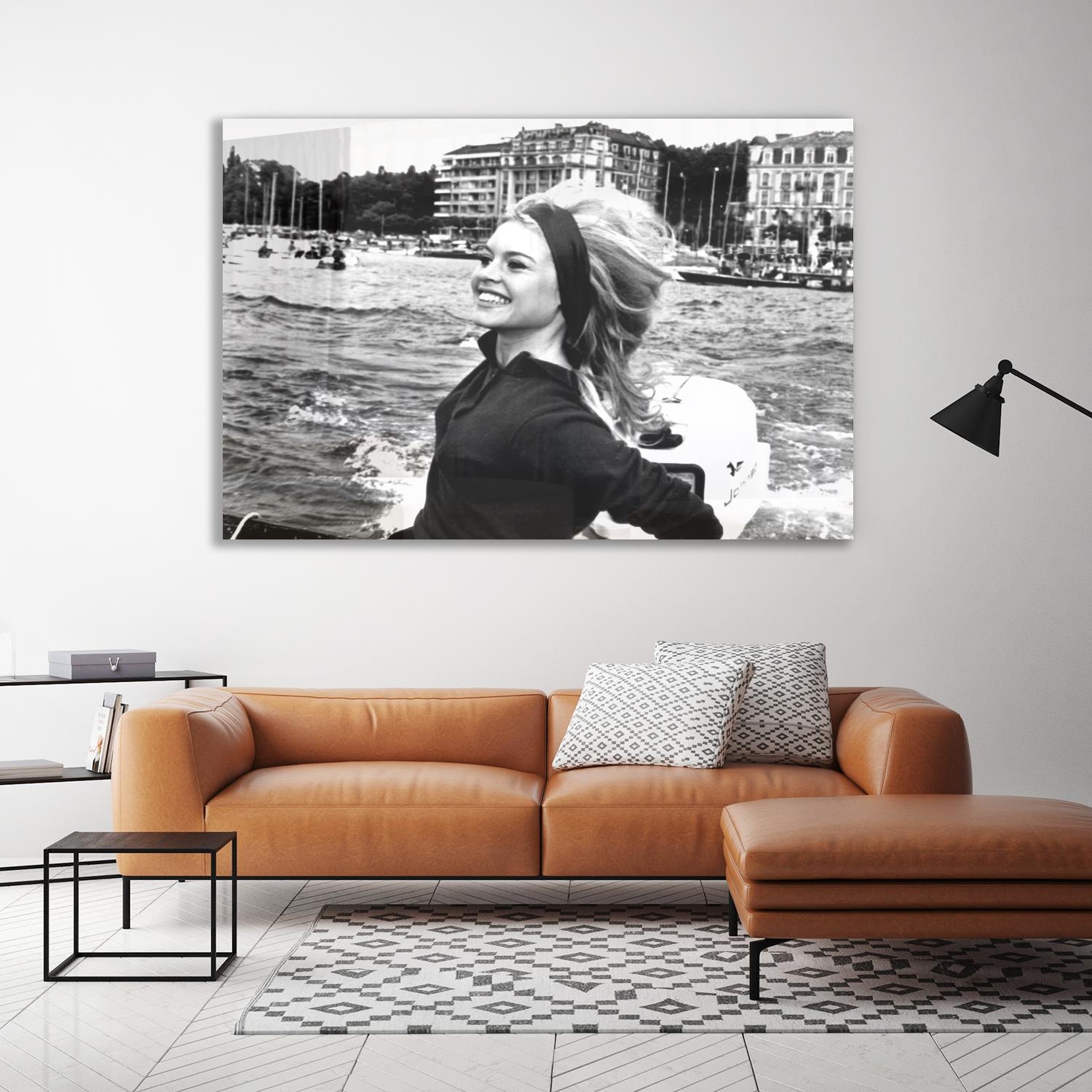 queence Acrylglasbild »Brigitte Bardot in Italien«, Schwarz-Weiß-Frau-Stars günstig online kaufen