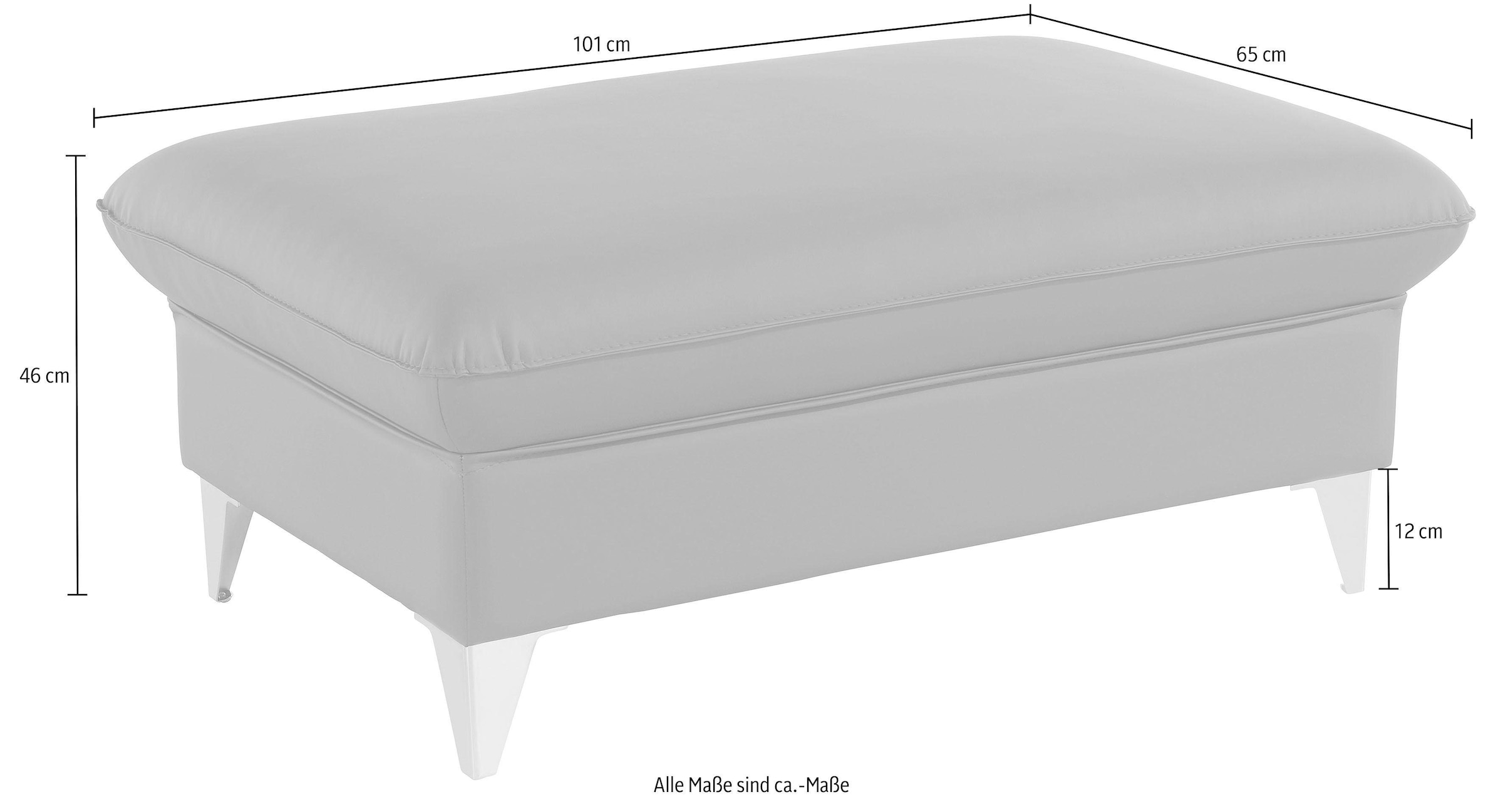 COTTA Polstergarnitur »Caluso L-Form«, Set bestehend aus: Ecksofa mit Kopfteilverstellung & Hocker