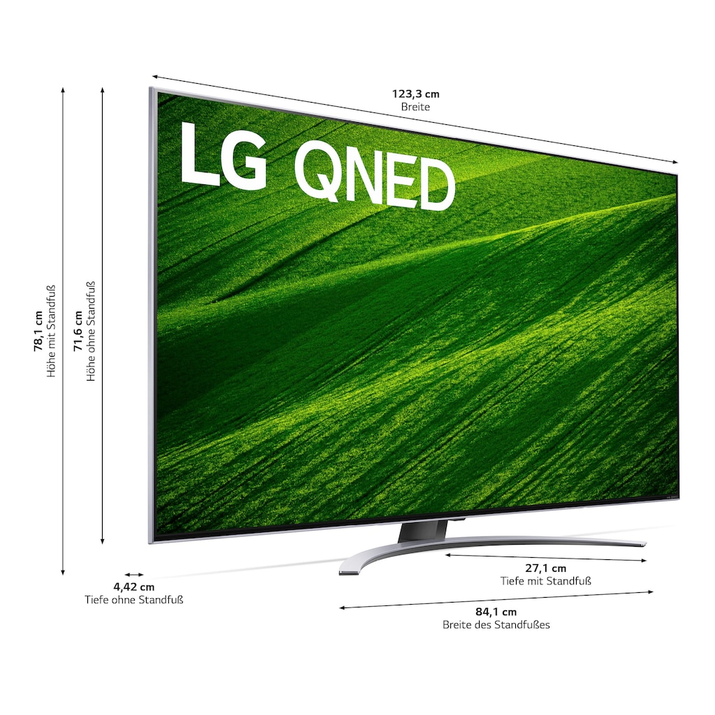 LG QNED-Fernseher »55QNED829QB«, 139 cm/55 Zoll, 4K Ultra HD, Smart-TV, QNED,bis zu 120Hz,α7 Gen5 4K AI-Prozessor,AI Picture Pro,HDMI 2.1