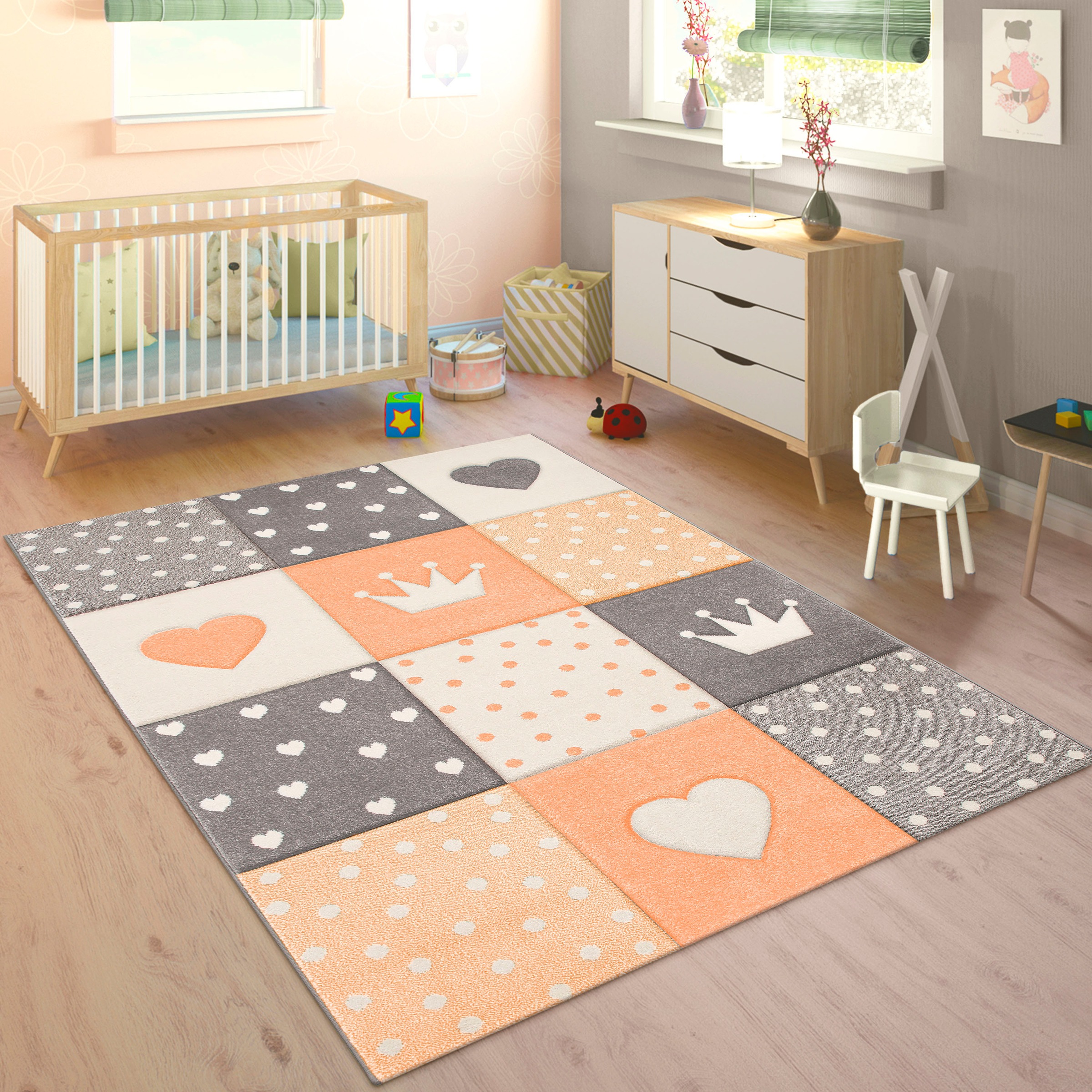 Paco Home Kinderteppich »Cosmo 339«, rechteckig, 16 mm Höhe, Kurzflor, Past günstig online kaufen