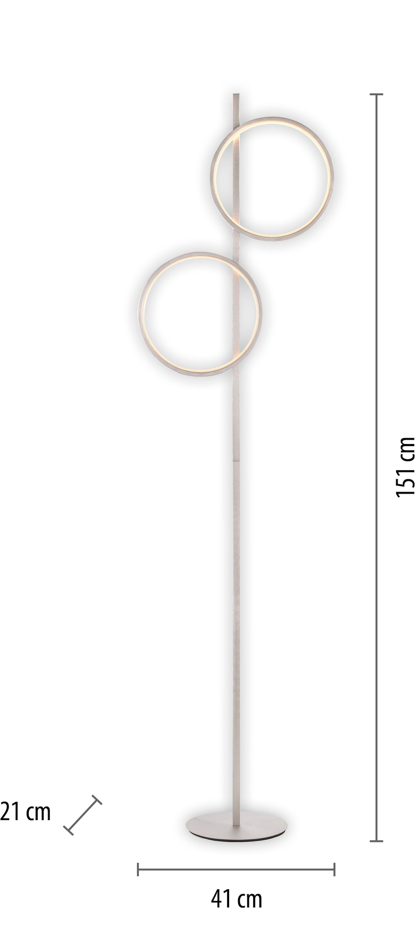 JUST LIGHT Stehlampe »MINI RITUS«, 2 flammig, Leuchtmittel LED-Board | LED fest integriert, LED, Schalter, Fußschalter