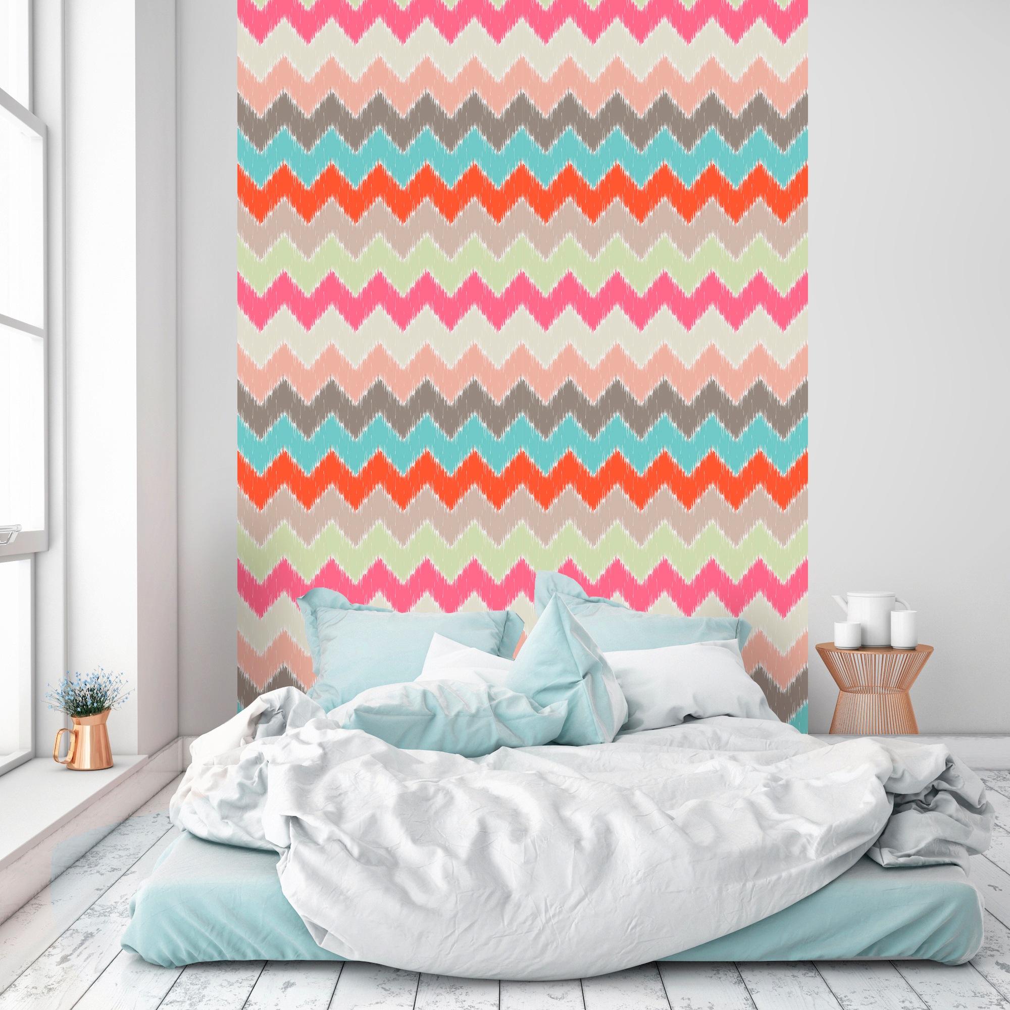 queence Vinyltapete »Olivia« Farbverlauf | abstrakt | bedruckt | gemustert glatt 90x250cm, selbstklebend, kinderleichte Anbringung, , Sticker