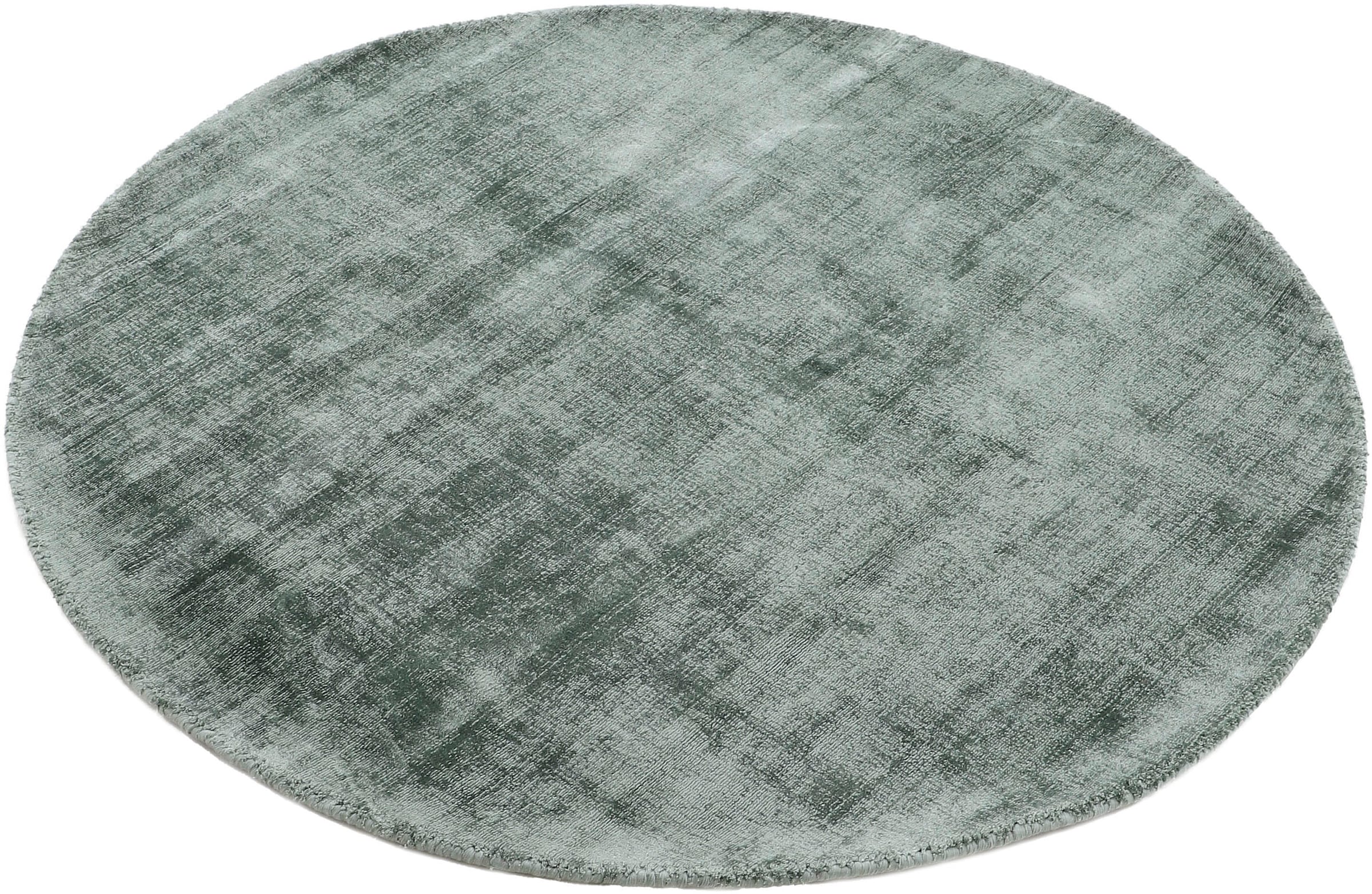 carpetfine Teppich »Ava Viskoseteppich«, rund, 13 mm Höhe, Seidenoptik, leichter Glanz, Wohnzimmer