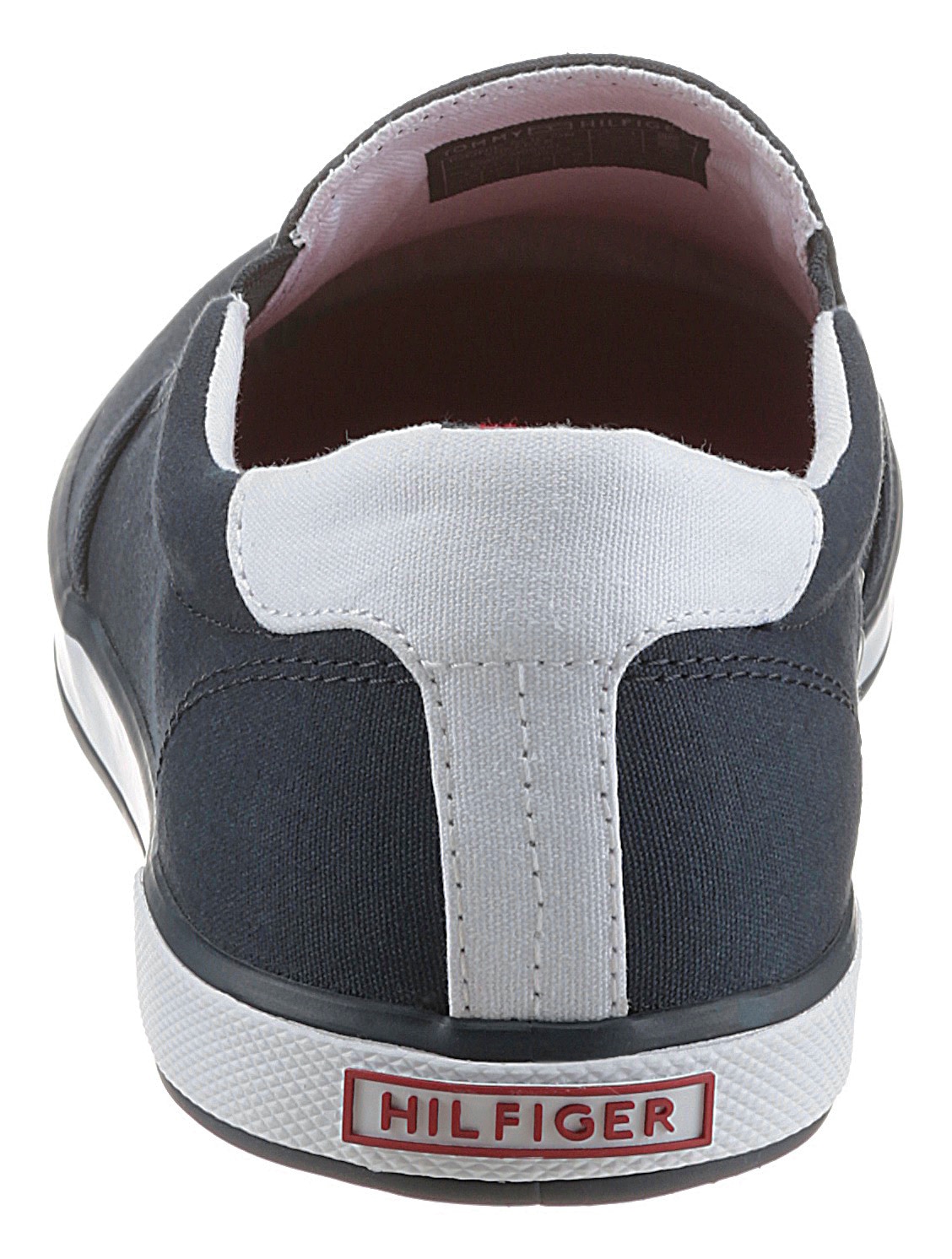 Tommy Hilfiger Slip-On Sneaker »ICONIC SLIP ON SNEAKER«, Slipper, Freizeitschuh, Halbschuh mit seitlichen Stretcheinsätzen