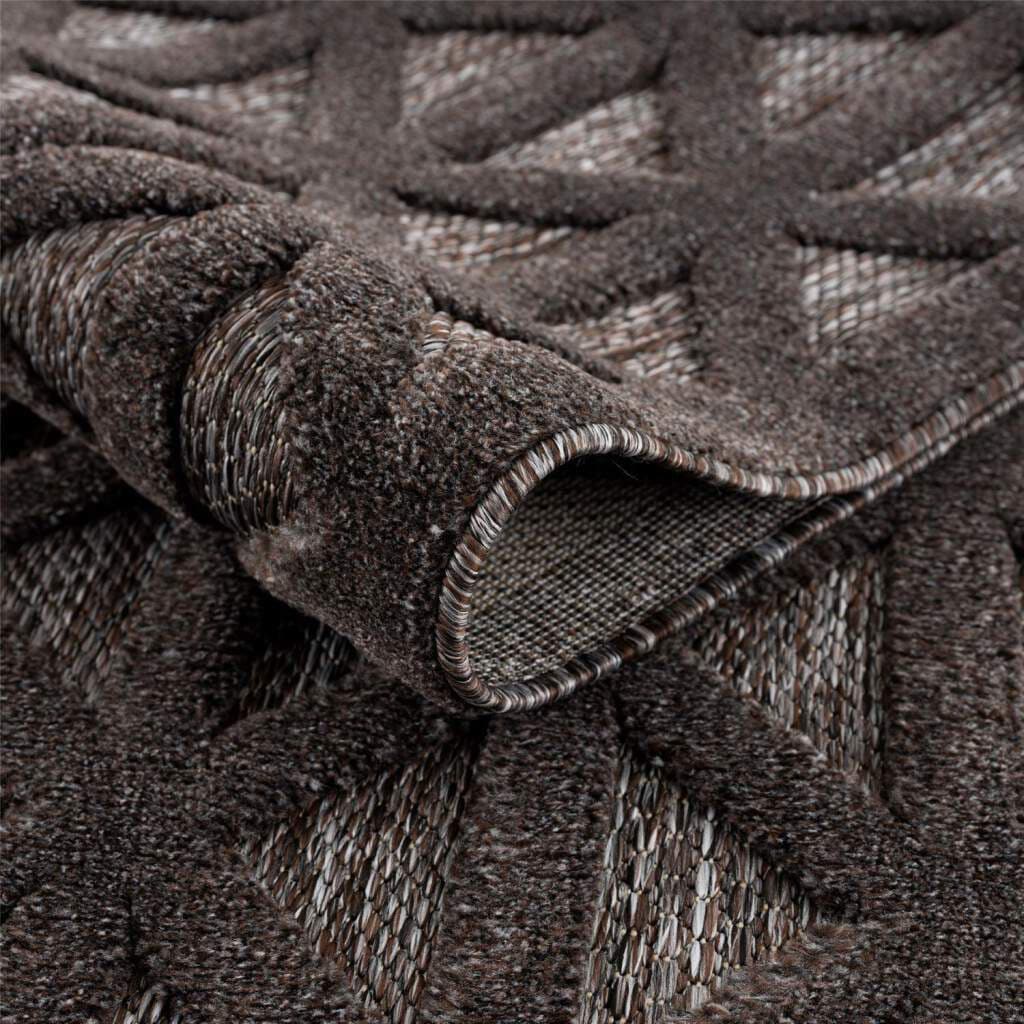 Carpet City Teppich »In-& Outdoorteppich Santorini 58500, 3D-Effekt, Raute-Optik«, rechteckig, 5 mm Höhe, Wetterfest & UV-beständig für Terrasse, Balkon, Küche, Flur