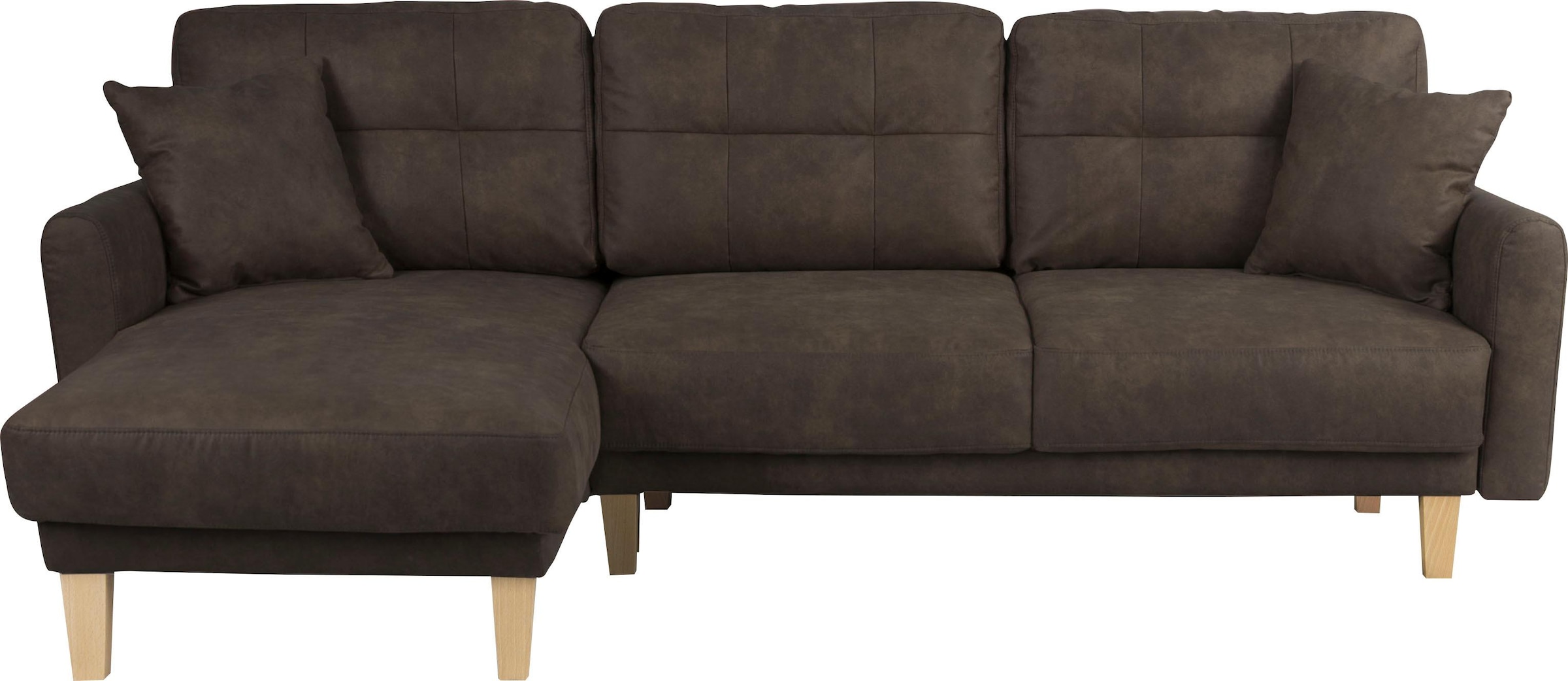 Home affaire Ecksofa »TRIPLO optionale Schlafsofa mit Bettkasten, Maße B/T/H: 234/164/89 cm«, L-Form wahlweise mit Bettfunktion - Liegefläche 132x210 cm