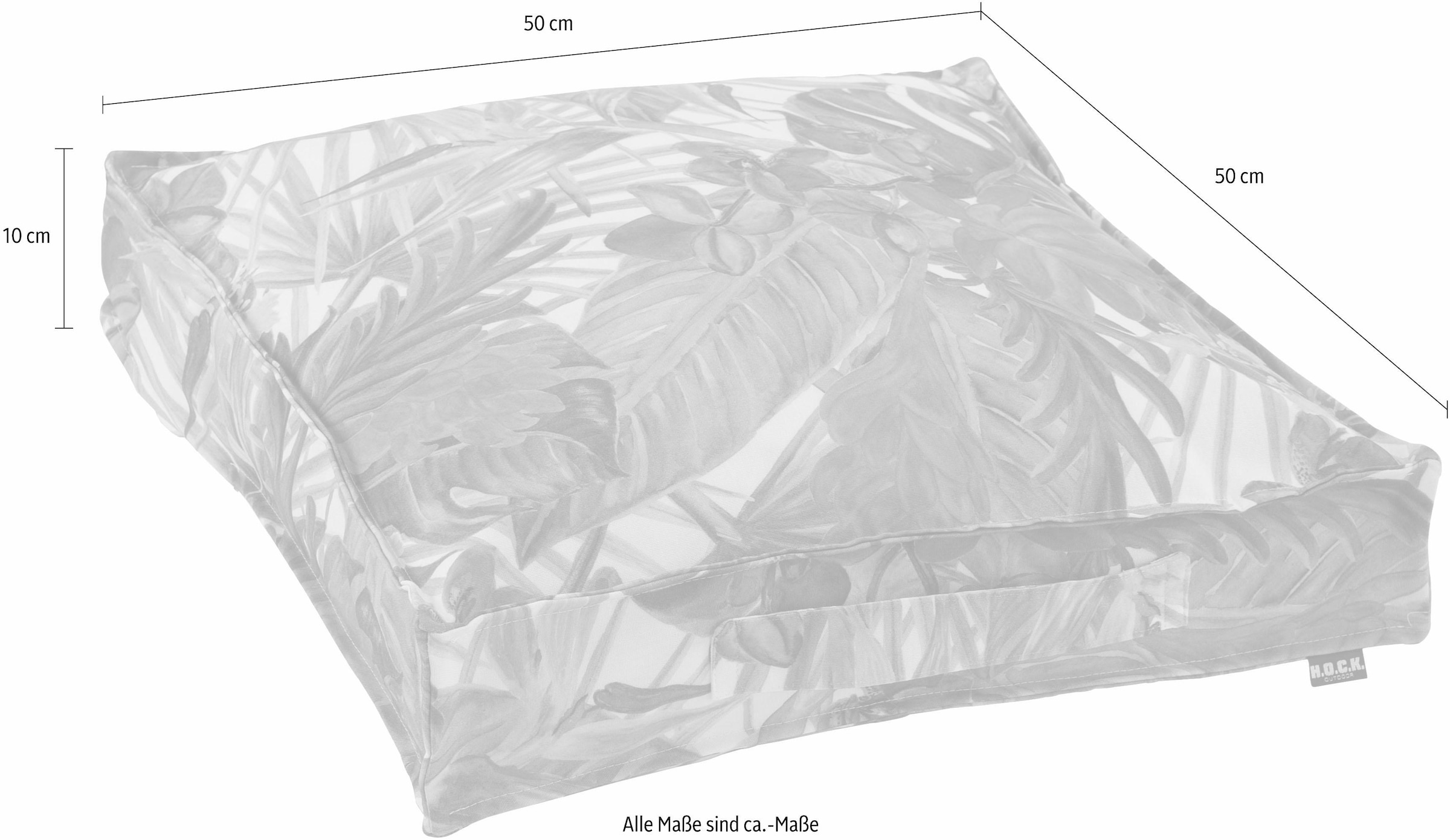 H.O.C.K. Sitzkissen »Beach Life« mit tropischem Muster