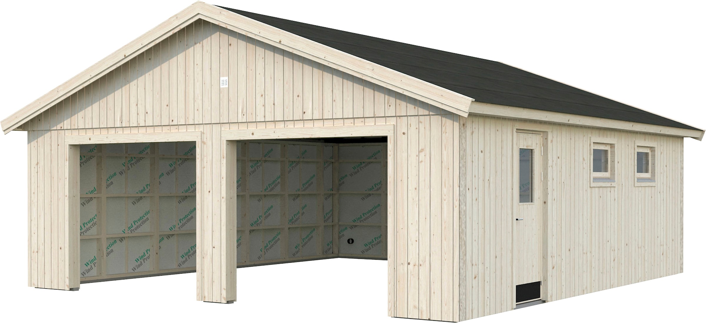 Palmako Garage »Andre«, BxTxH: 712x785x357 cm, ohne Tor, natur