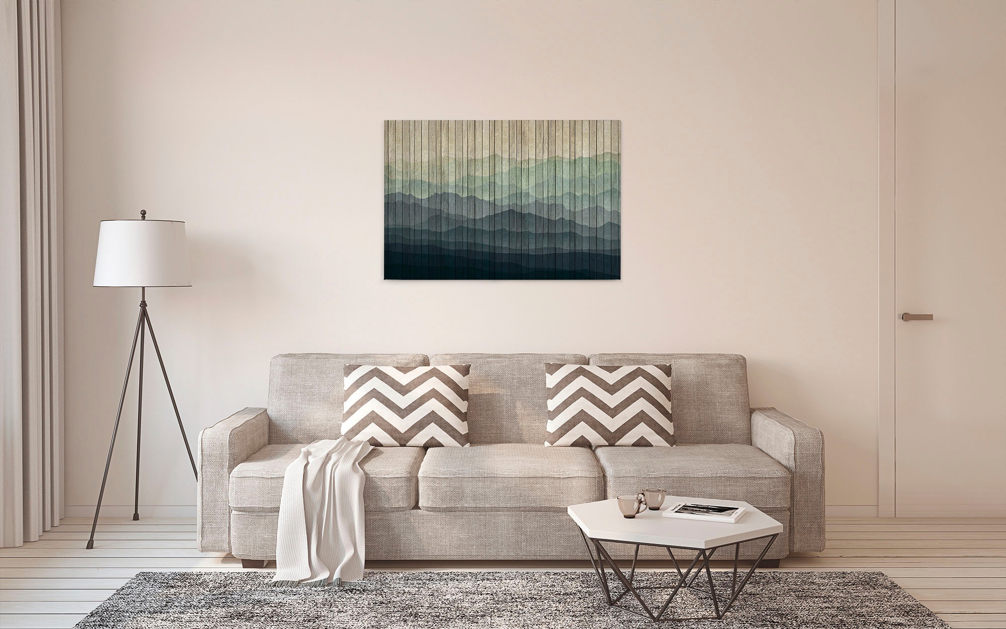 A.S. Création Leinwandbild »mountains«, Kunst-Landschaft-Kinder, (1 St.), Keilrahmen Landschaft Berge Gebirge Leinwand-Bild Wohnzimmer modern