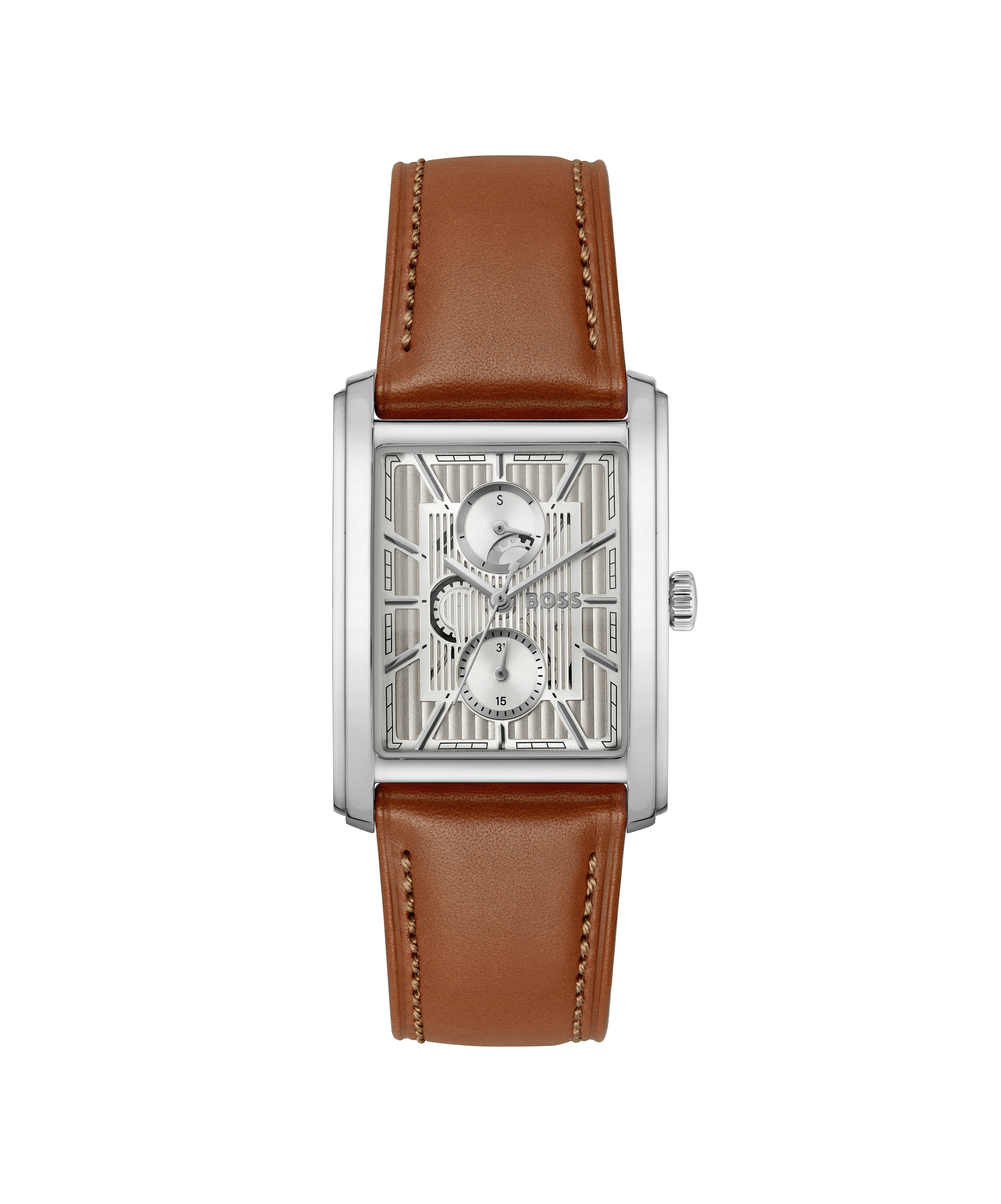 BOSS Multifunktionsuhr »PRINCIPLE DRESS MULTI« Quarzuhr, Armbanduhr, Herrenuhr, Lederarmband, analog