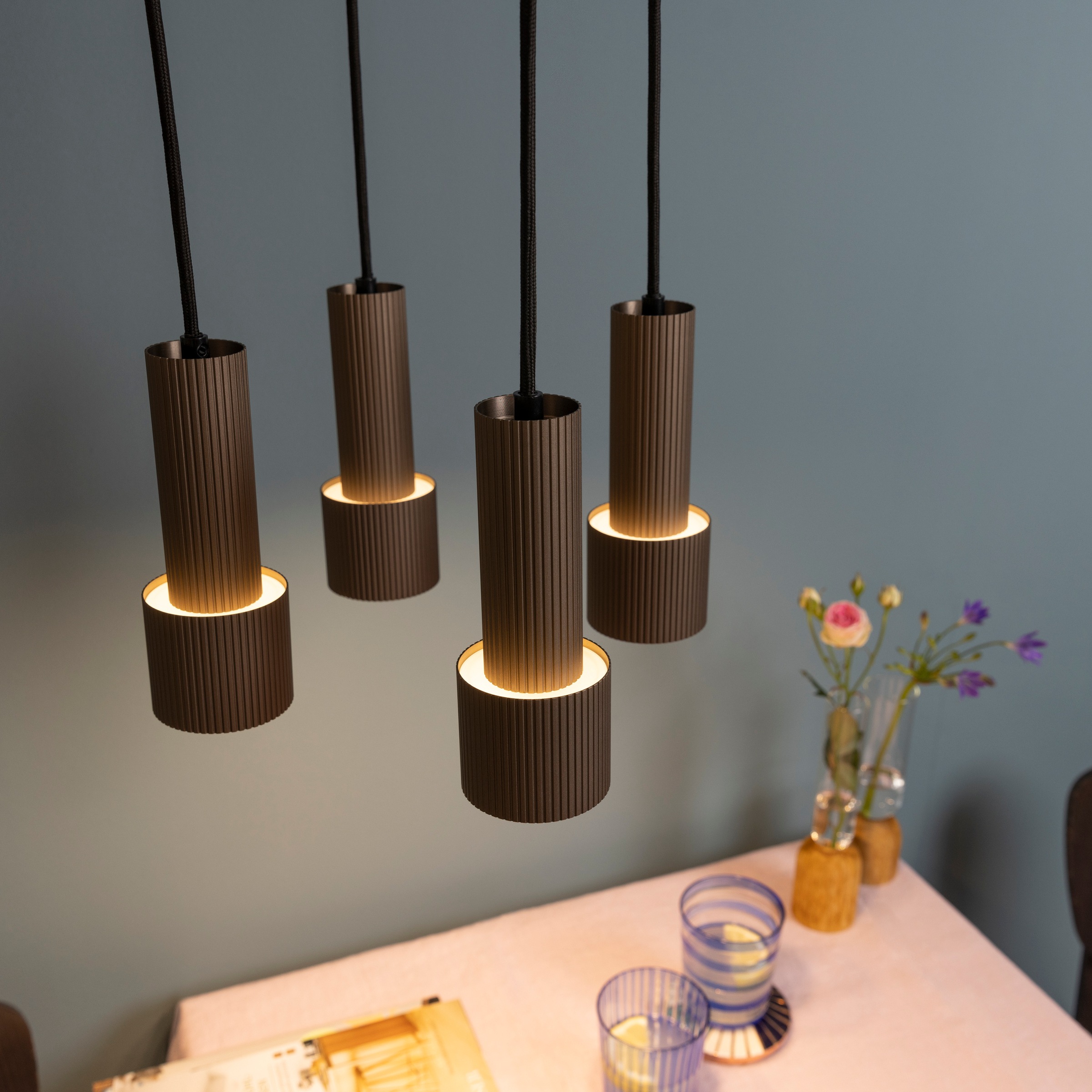 Brilliant Pendelleuchte »Cadiz« GU10 1 Stk. 150 x 35 cm, 4x GU10 Fassung, k günstig online kaufen
