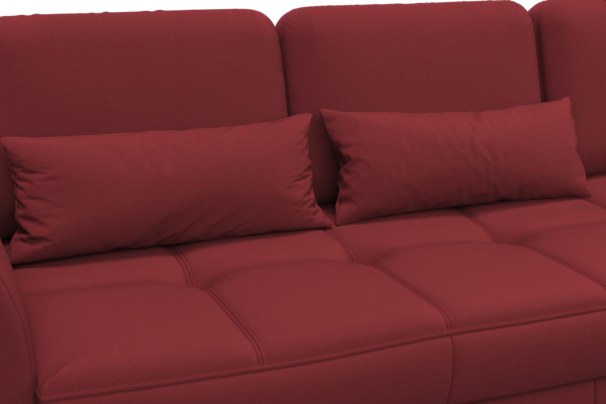 sit&more Ecksofa »Bendigo L-Form«, inklusive Sitztiefenverstellung, Bodenfreiheit 12 cm, in 2 Fußfarben