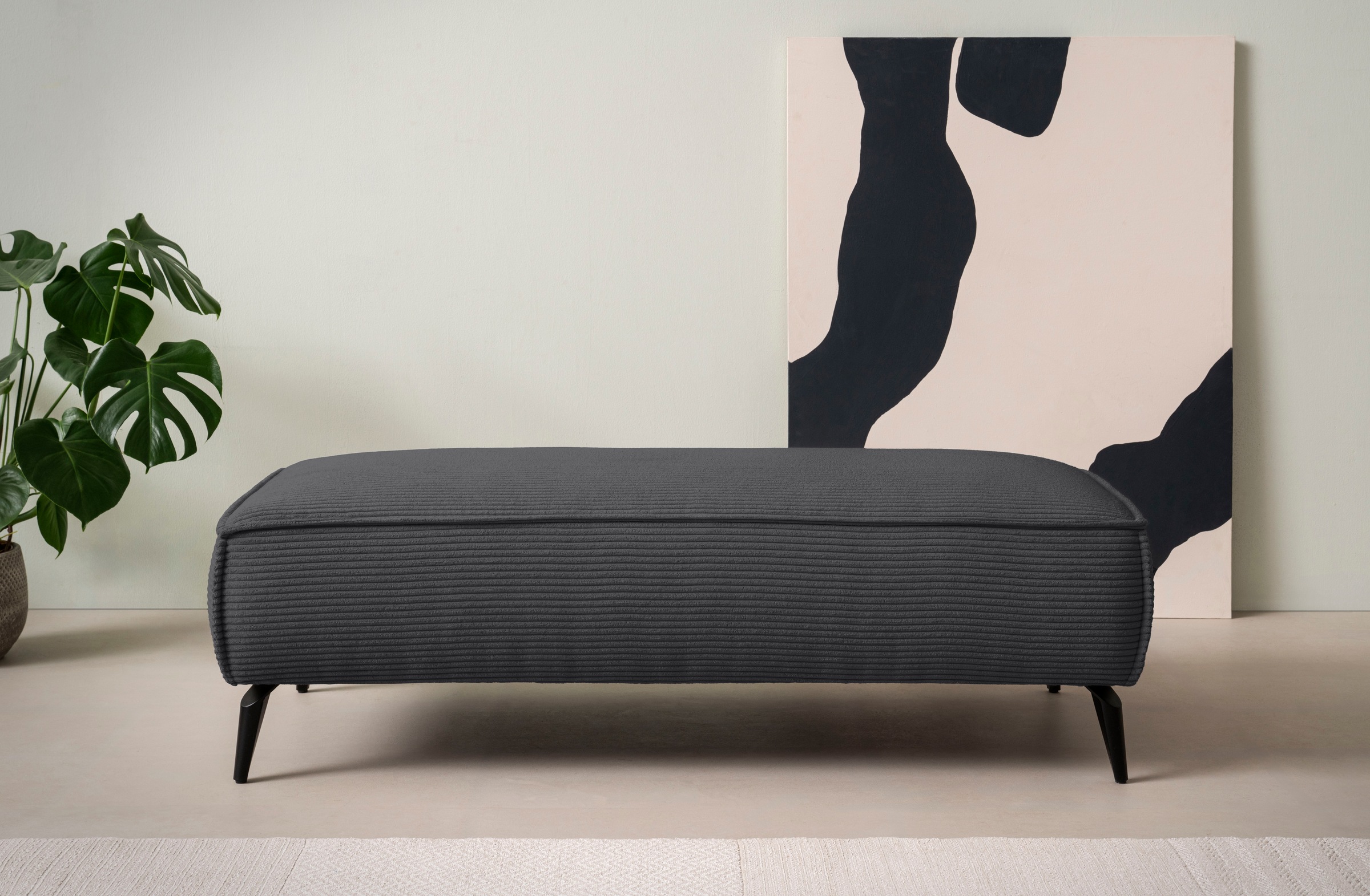 Home affaire Hocker »TVINNU, mit Kedernaht, Cord u. Flachgewebe« zur Serie günstig online kaufen