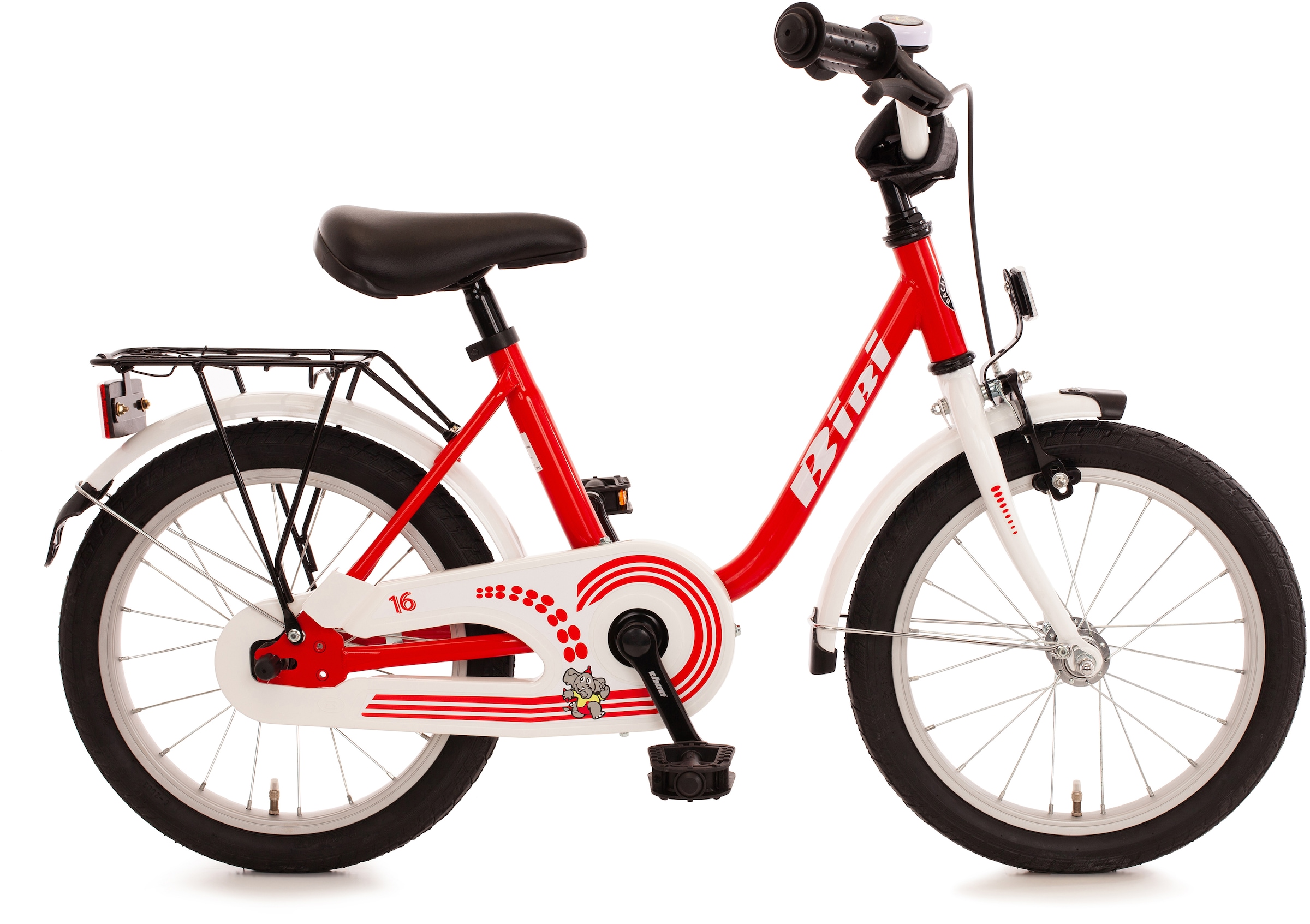 Kinderfahrrad „Bibi“, 1 Gang rot 16 Zoll (40,64 cm) 29 cm – 16 Zoll (40,64 cm)