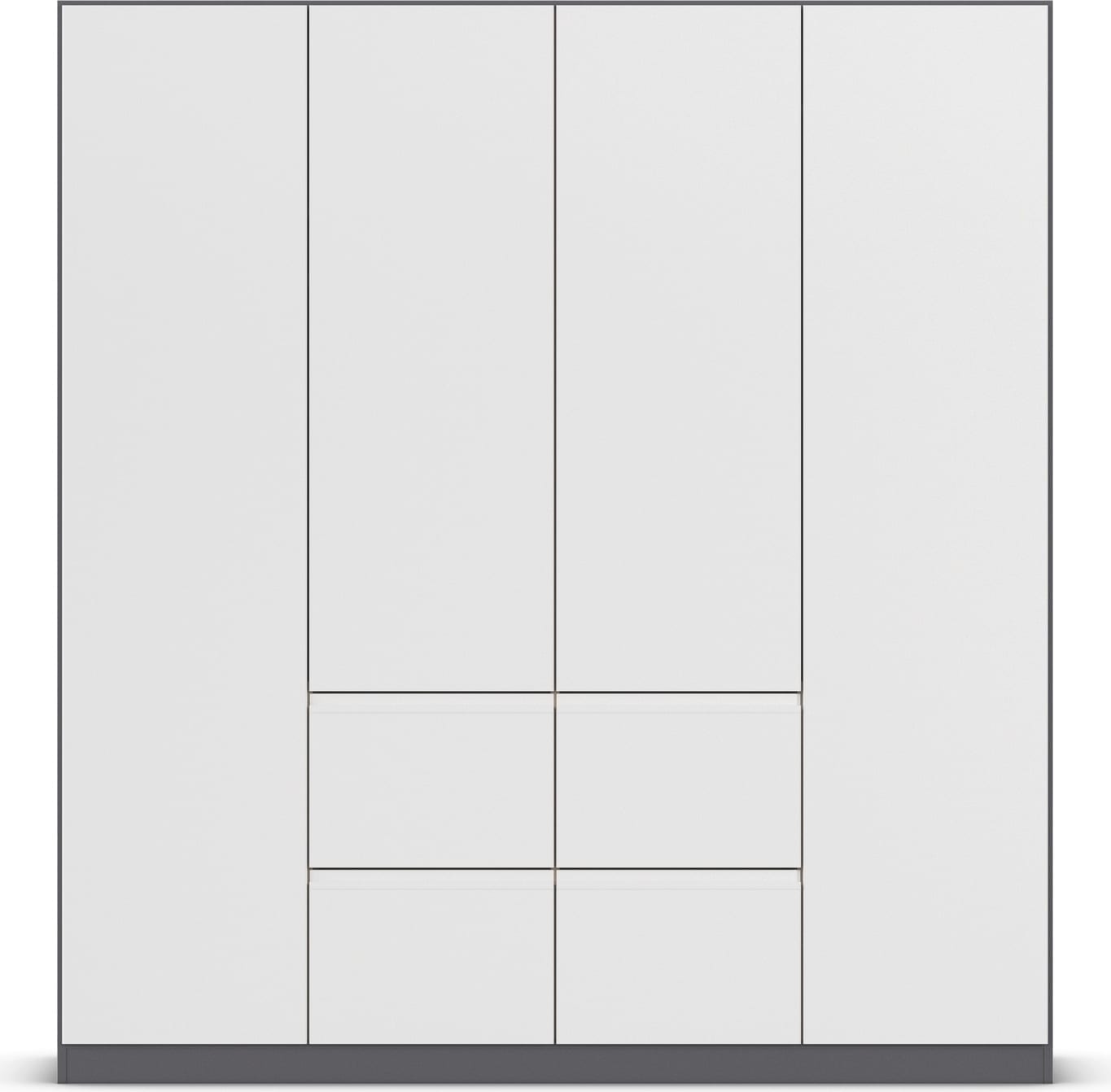 rauch Drehtürenschrank »Kleiderschrank Schrank Garderobe Wäscheschrank BRISTOL in 2 Breiten«, grifflose Front mit Push-to-Open Funktion in 2 Breiten MADE IN GERMANY