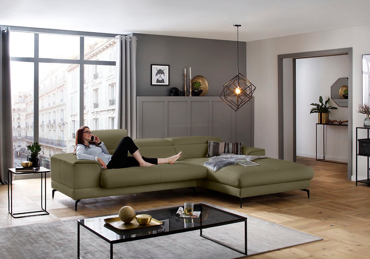 W.SCHILLIG Ecksofa »piedroo, Designsofa mit tollem Sitzkomfort, L-Form« Kop günstig online kaufen