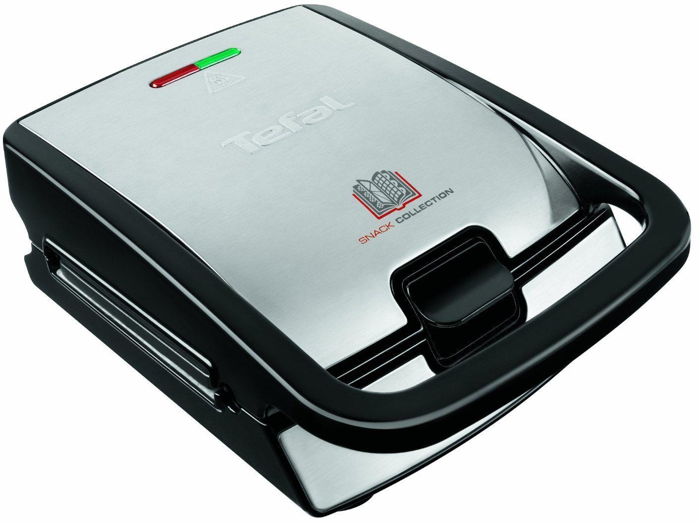 Tefal 2-in-1-Kombi-Waffeleisen SW852D Snack Collection, 700 W,  antihaftbeschichte Platten, spülmaschinengeeignet, viele Funktionen