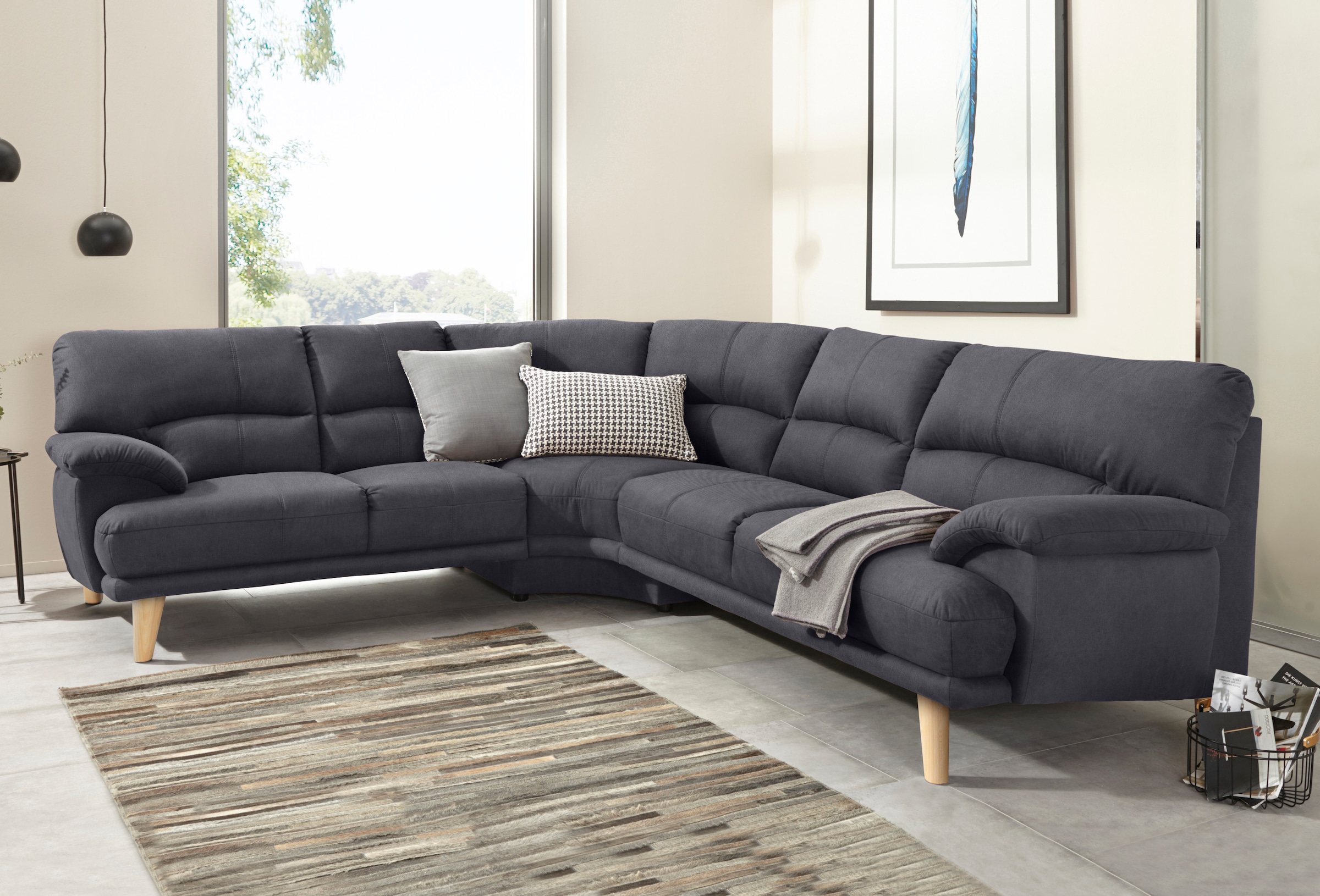 TRENDMANUFAKTUR Polsterecke »Cecilia, italienisches Designsprache, modern u günstig online kaufen