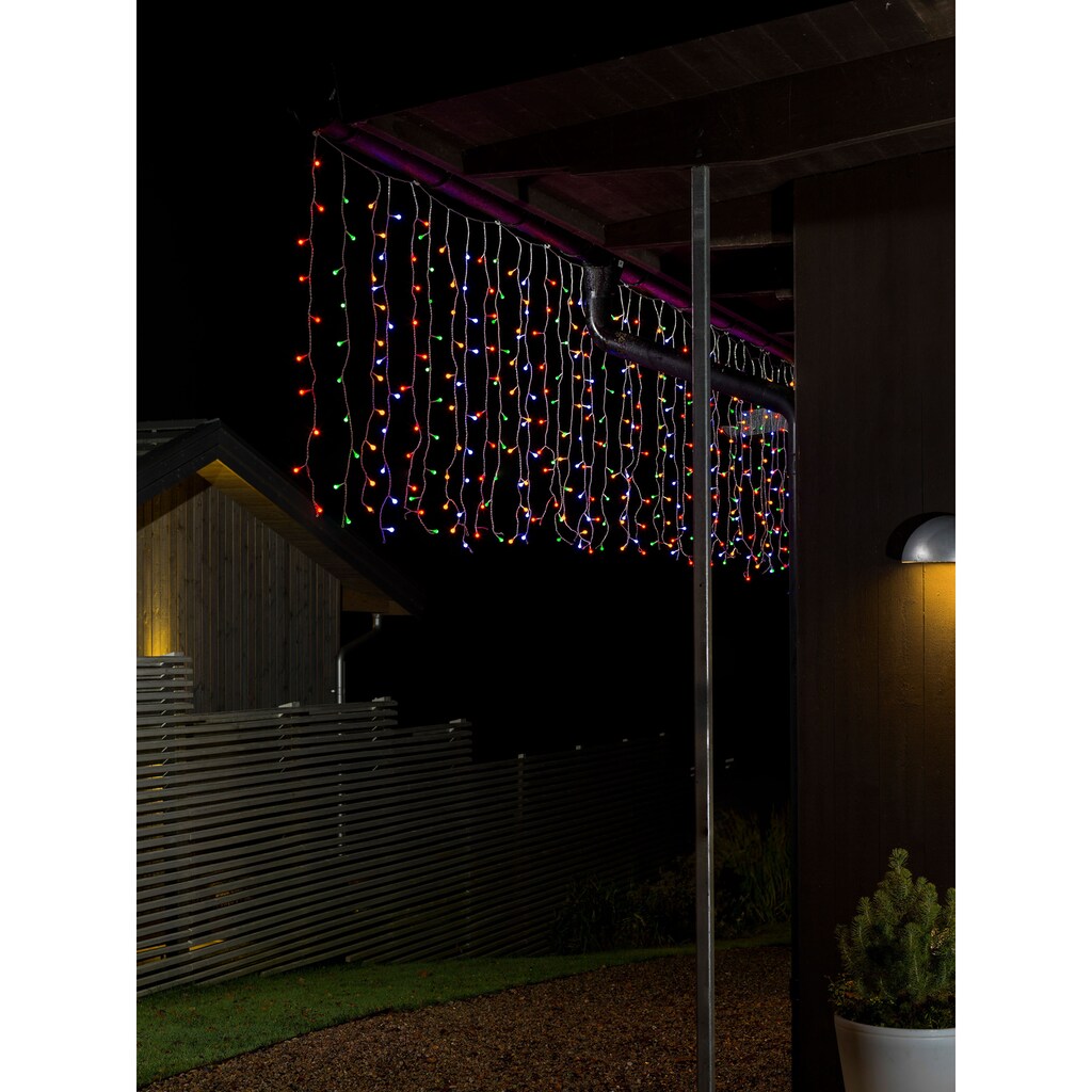 KONSTSMIDE LED-Lichtervorhang »Weihnachtsdeko aussen«, 200 St.-flammig