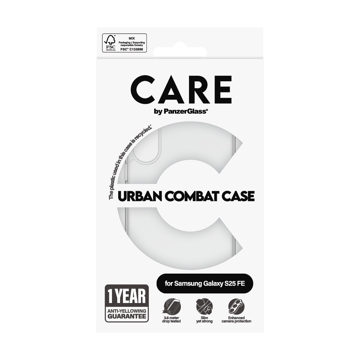 CARE by PanzerGlass Handyhülle »Urban Combat Case für Samsung Galaxy S25 FE« Samsung Galaxy S25 FE Backcover, Schutzhülle, Handyschutzhülle, Case, Schutzcase, stoßfest