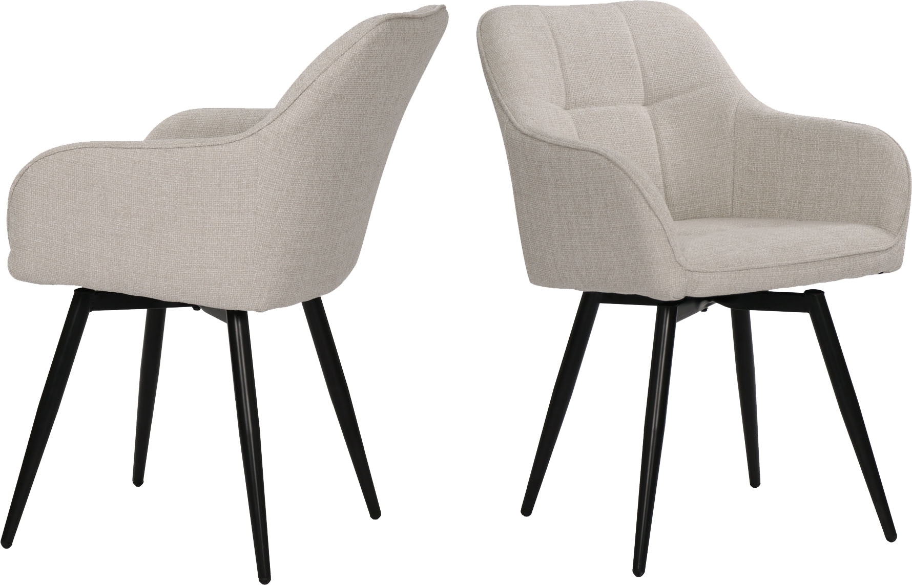 SIT Drehstuhl (Set) 2 Stk. Strukturstoff mit 360 Drehfunktion günstig online kaufen