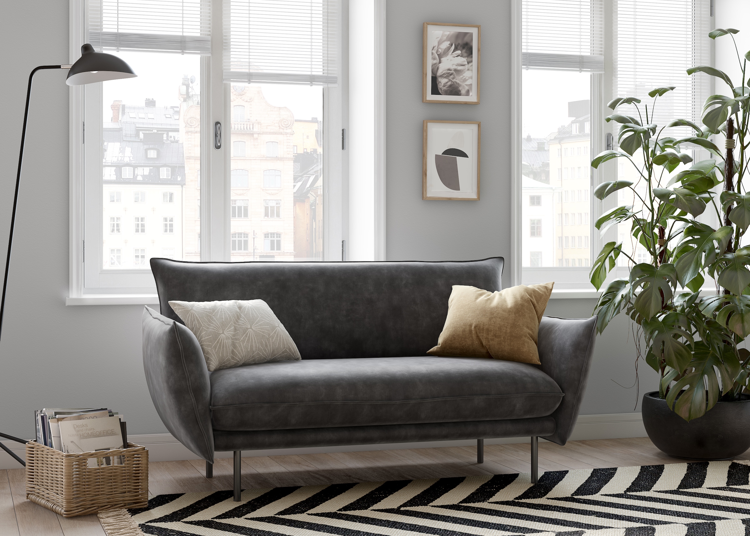 Home affaire 2-Sitzer »Stine« Besonderes Design durch Kissenoptik und Keder günstig online kaufen