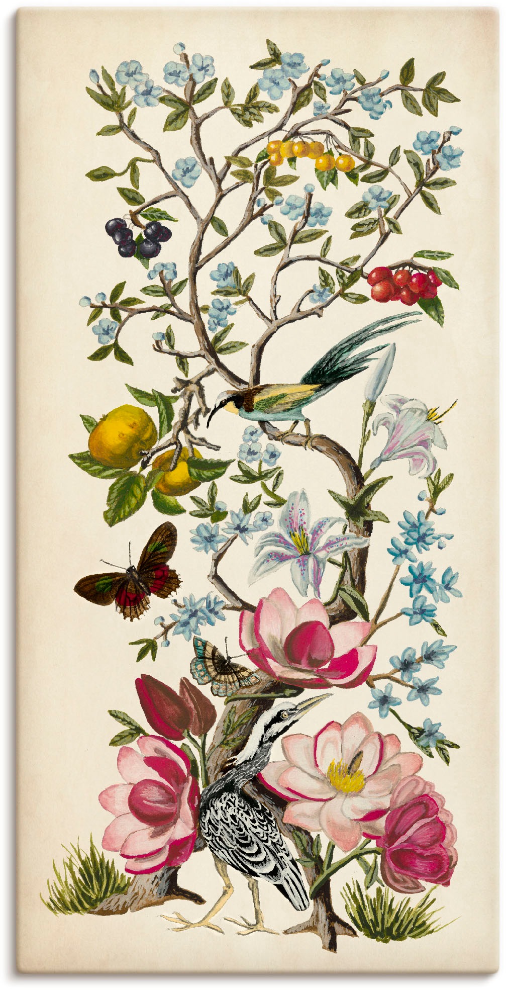 Artland Wandbild "Chinoiserie Natur II", Pflanzen, (1 St.), als Alubild, Ou günstig online kaufen