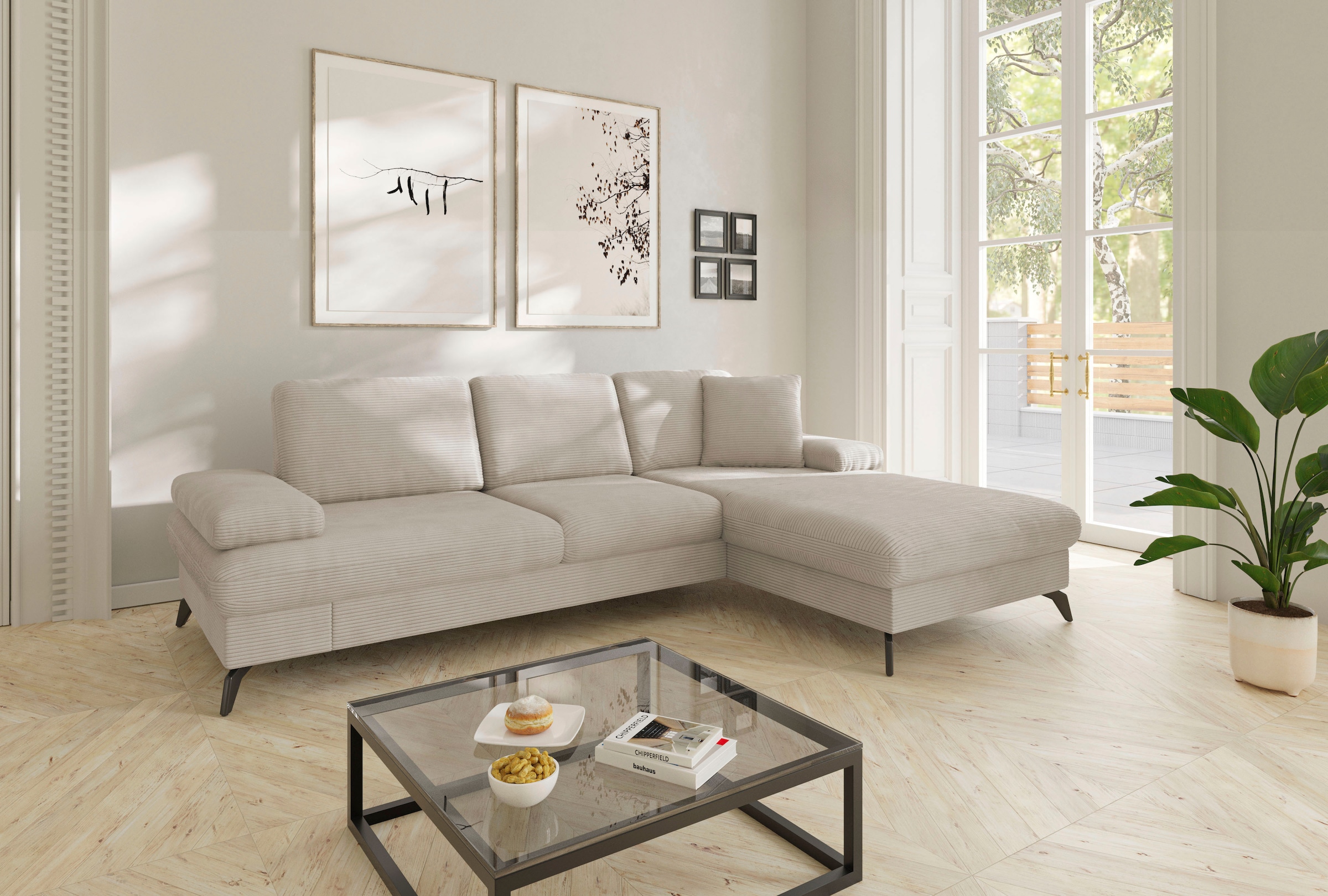 sit&more Ecksofa »Morris Jubi L-Form«, inkl. Armteilfunktion und 1 Zierkiss günstig online kaufen