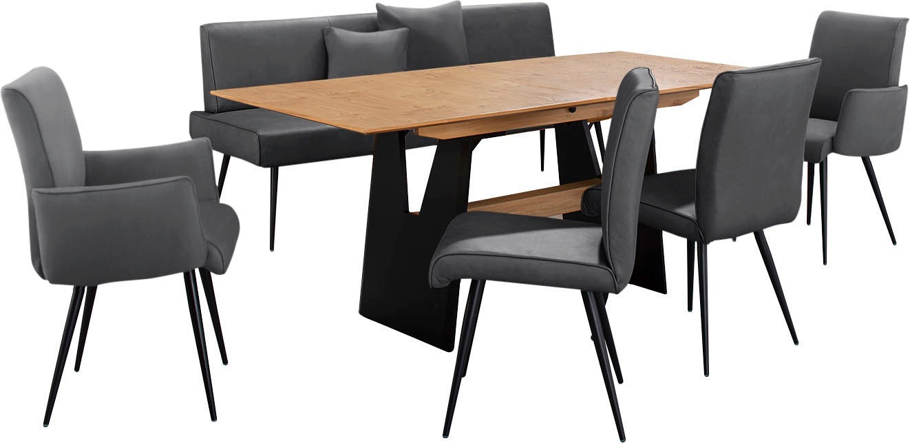 K+W Komfort & Wohnen Essgruppe »Giacomo I« 6 Stk. tlg. 2 Stühle und 2 Armle günstig online kaufen
