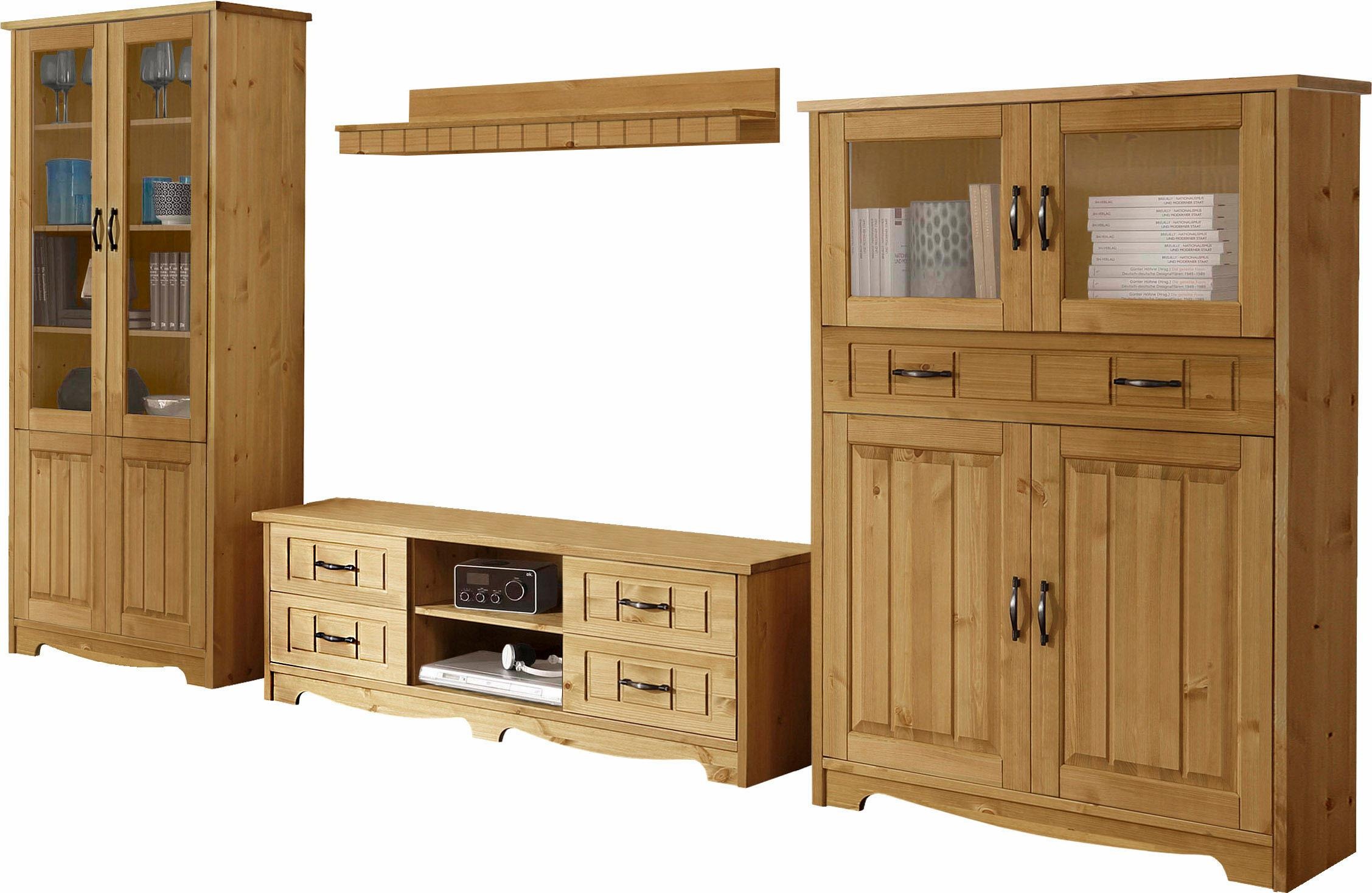 Home affaire Wohnwand »Trinidad«, (Set, 4 St.), Set aus 1 Vitrine, 1 Lowboa günstig online kaufen