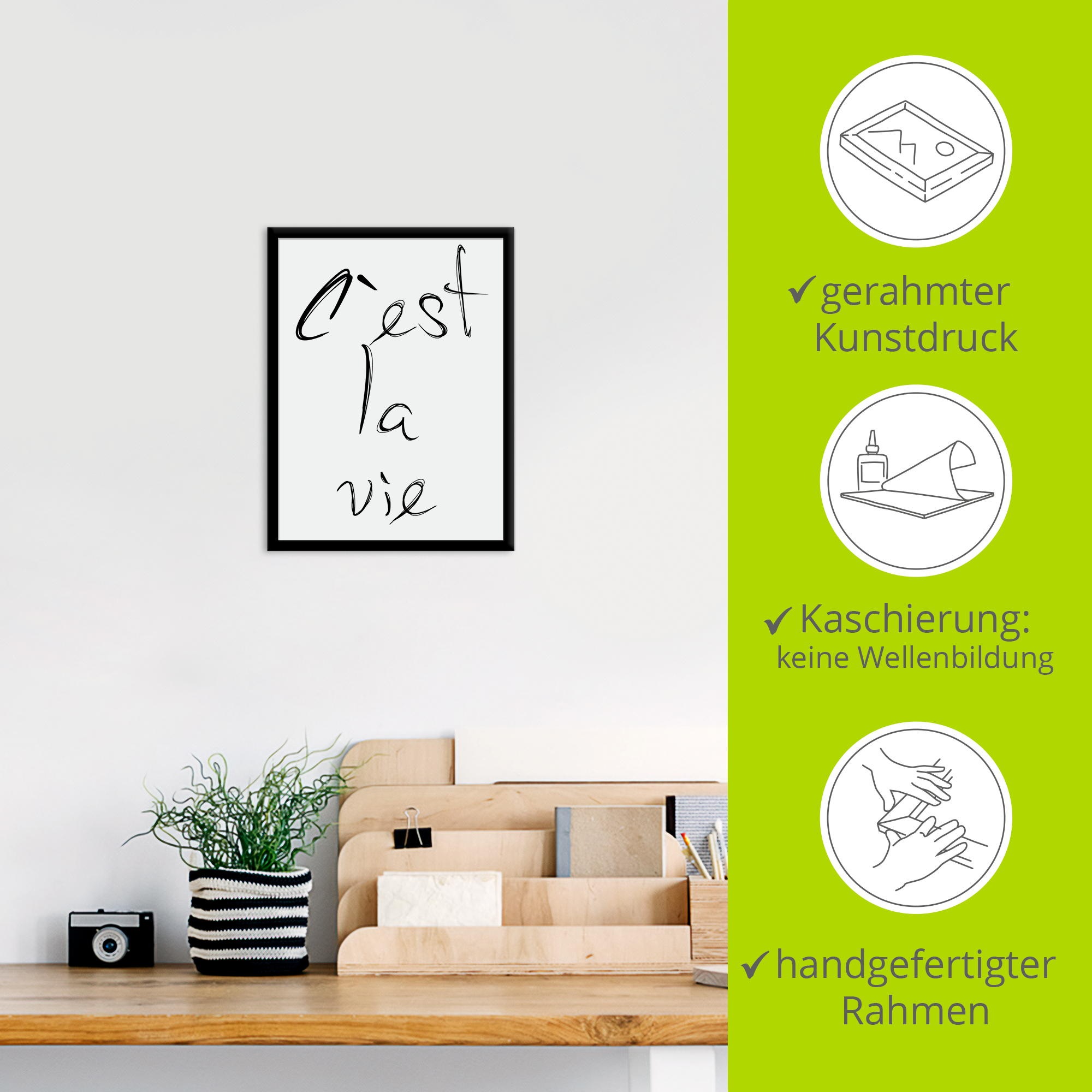 Artland Wandbild »So ist das Leben«, Sprüche & Texte, (1 St.)