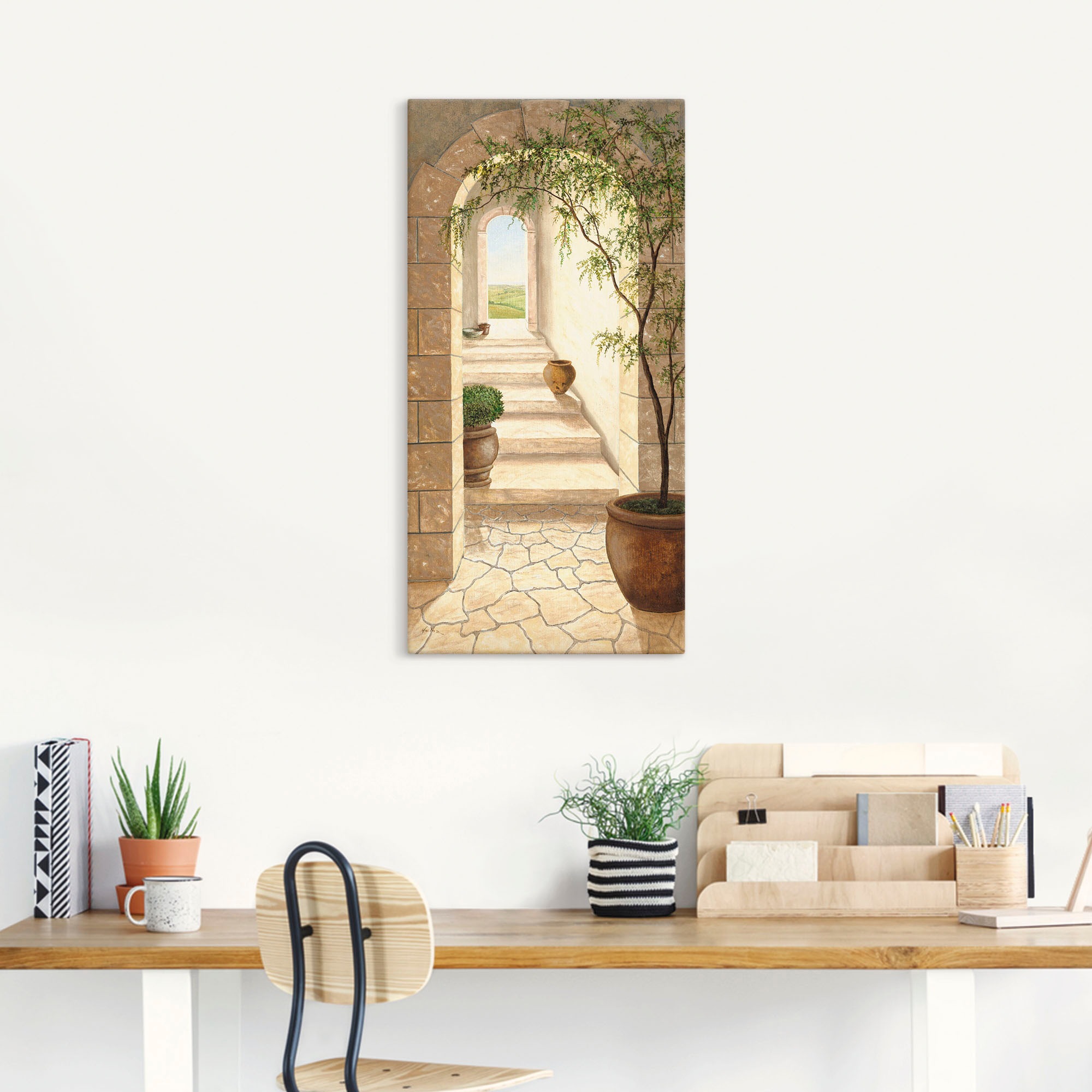 Artland Wandbild »Toskanischer Durchgang«, Fenster & Türen, (1 St.), als Al günstig online kaufen