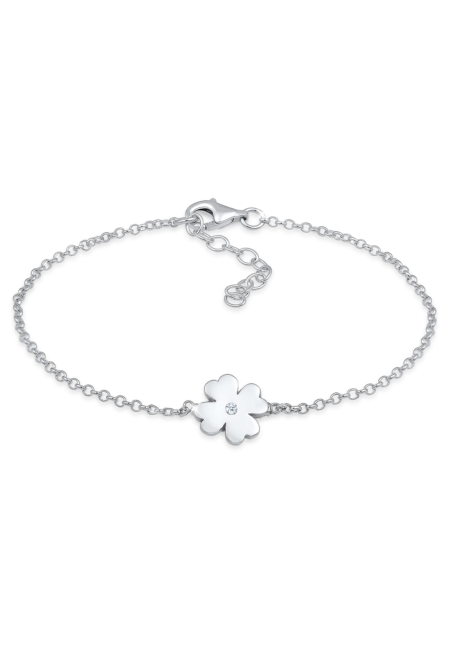 Bild von Elli DIAMONDS Armband »Kleeblatt Talisman Diamant (0.015 ct.) 925 Silber«