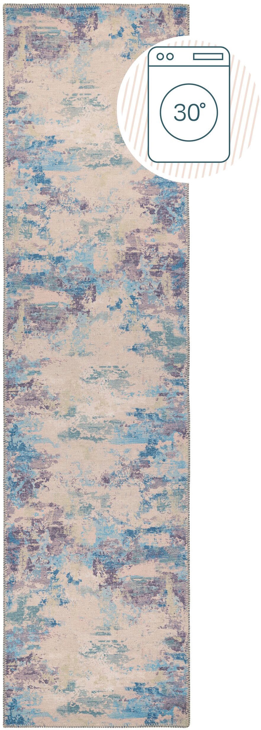 FLAIR RUGS Teppich »Reid Abstract«, rechteckig, 4 mm Höhe, Waschbarer Teppi günstig online kaufen