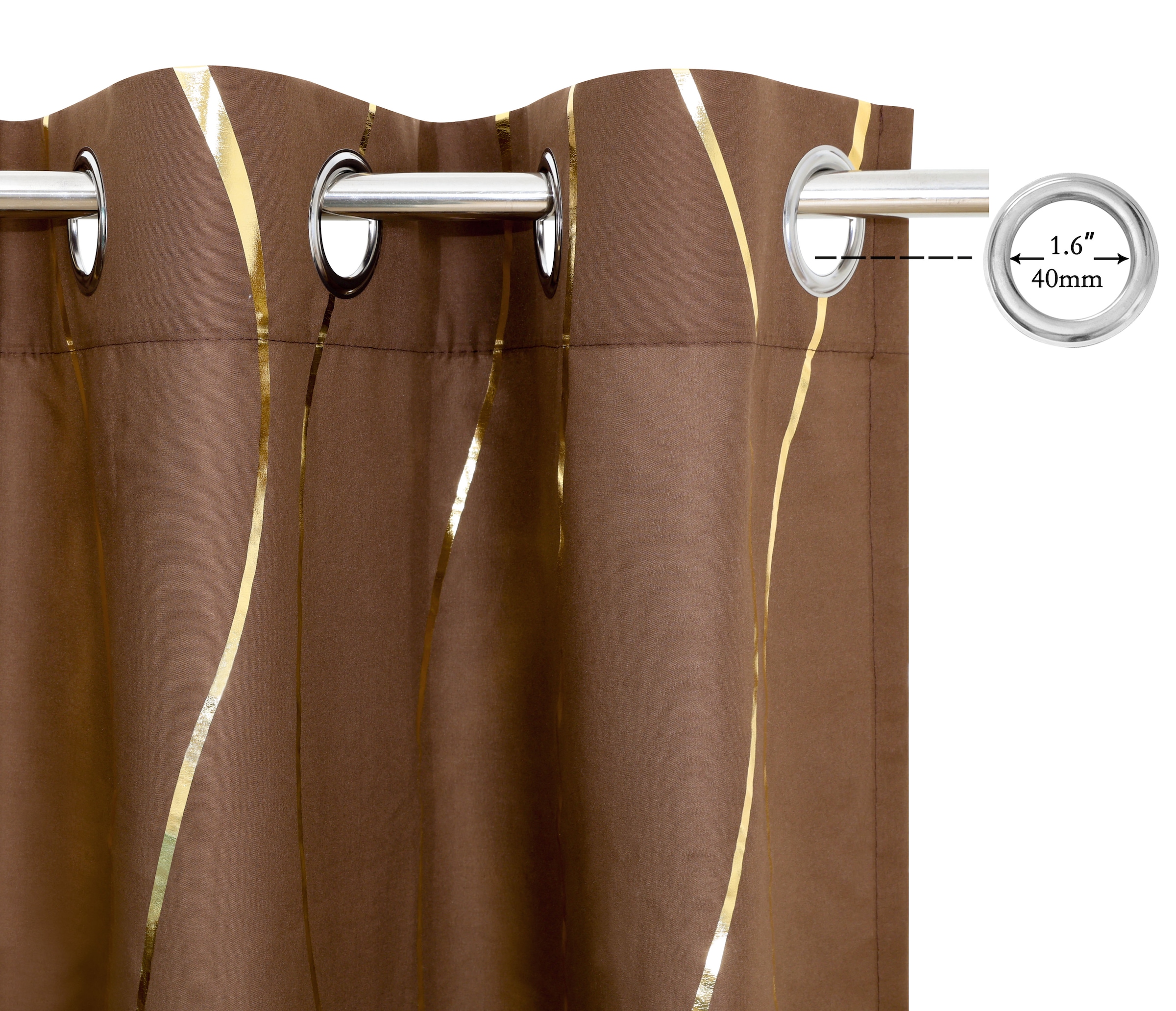 OTTO home Gardine »Quinnton« Ösen 2 Stk. tlg. Metallic-Akzente, Gardine, mittelleichter Stoff, halbtransparent,