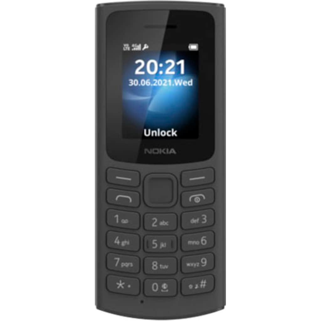 Nokia Handy »105 4G«, schwarz, 4,57 cm/1,8 Zoll, 128 GB Speicherplatz