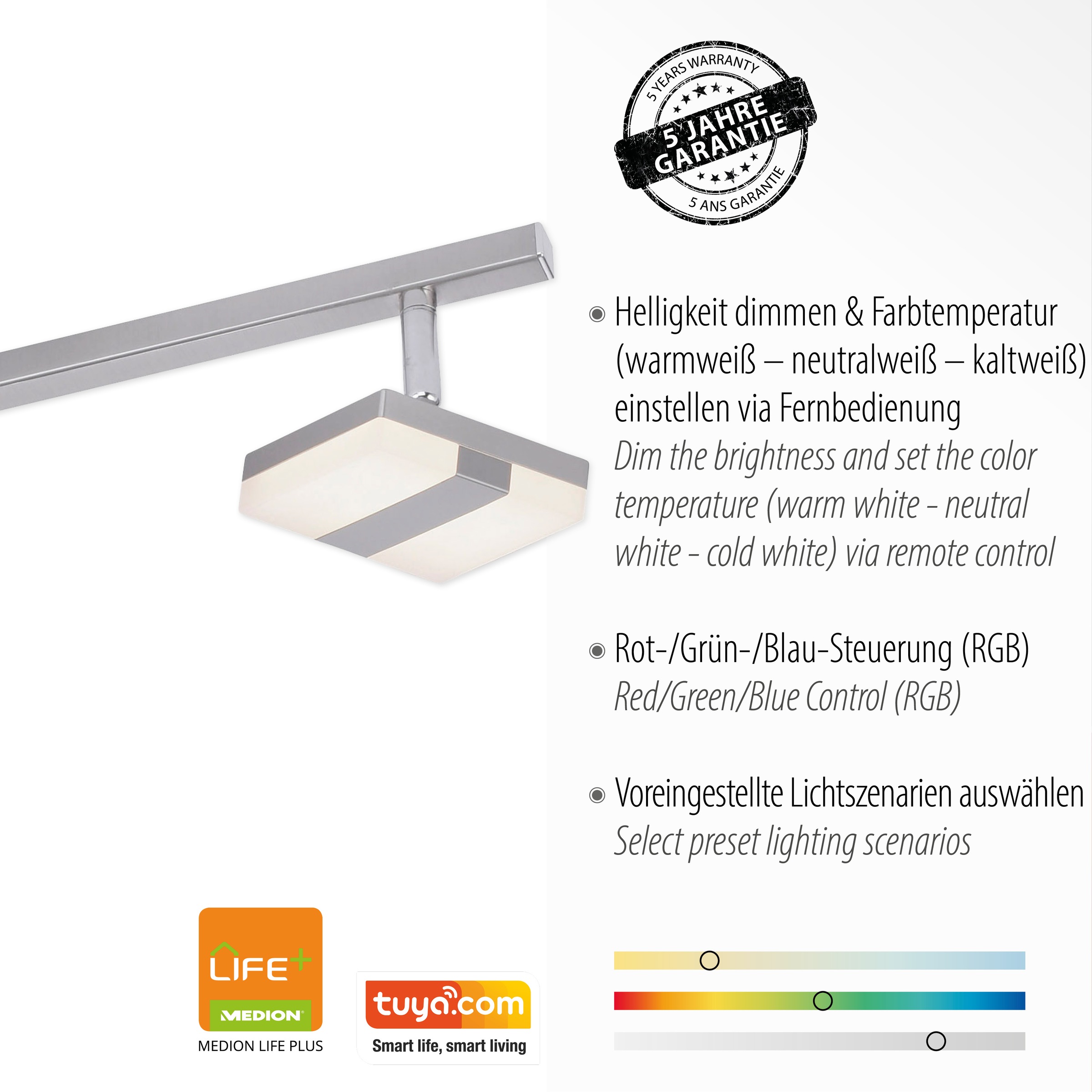 JUST LIGHT LED Deckenleuchte »Ls-SABI«, 4 flammig, Leuchtmittel LED-Board günstig online kaufen