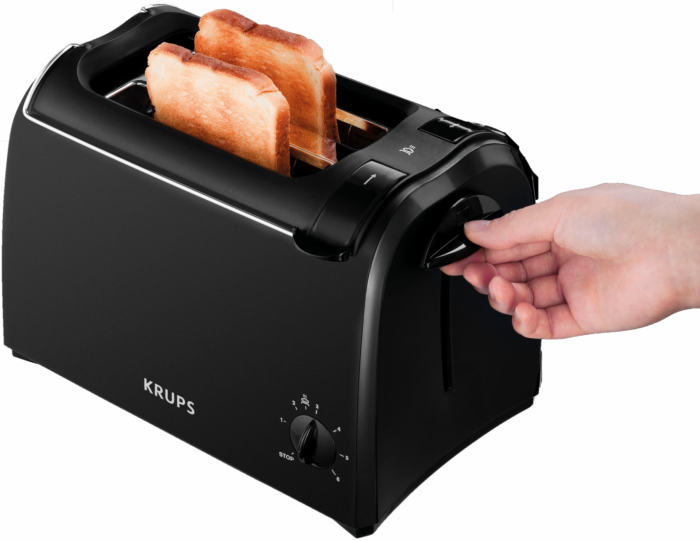 Krups Toaster »Pro Aroma KH1518«, 2 kurze Schlitze, für 2 Scheiben, 700 W, Krümelschublade, 6 Bräunungsstufen, Hebe-Funktion