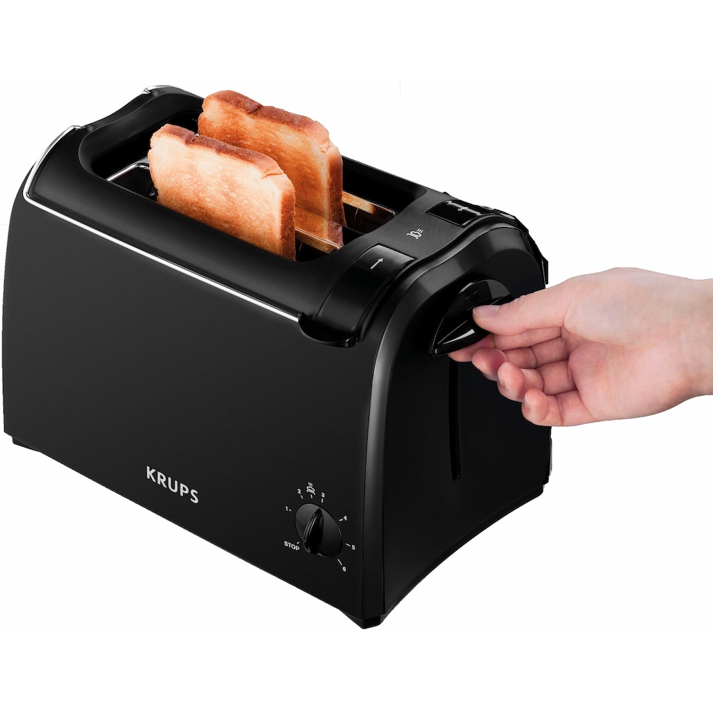 Krups Toaster »Pro Aroma KH1518«, 2 kurze Schlitze, für 2 Scheiben, 700 W, Krümelschublade, 6 Bräunungsstufen, Hebe-Funktion