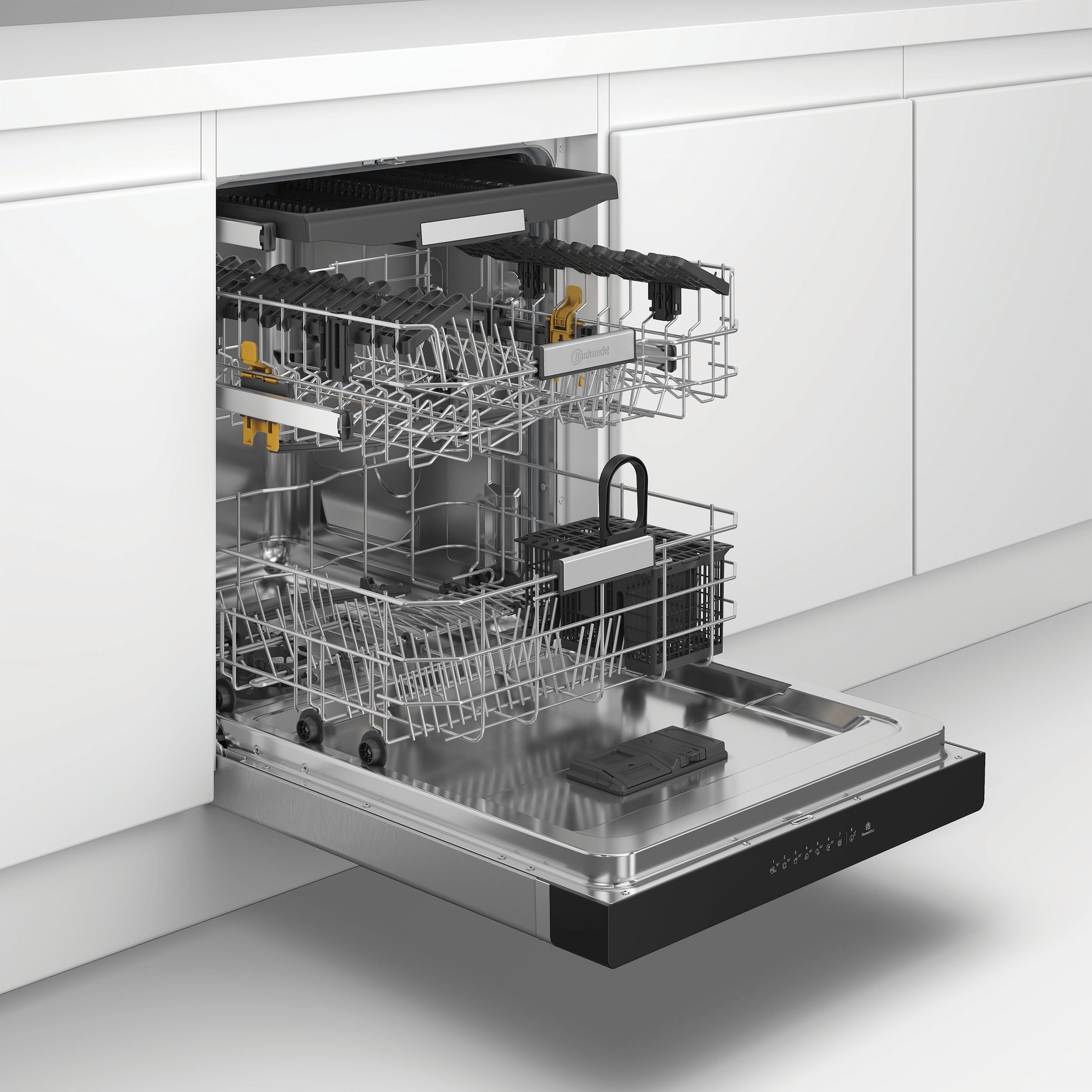 BAUKNECHT Unterbaugeschirrspüler »OBUC Ecosilent2 8650« 8,9 l 14 tlg. Maßgedecke ActiveDry – automatische Türöffnung, 2+2 Herstellergarantie