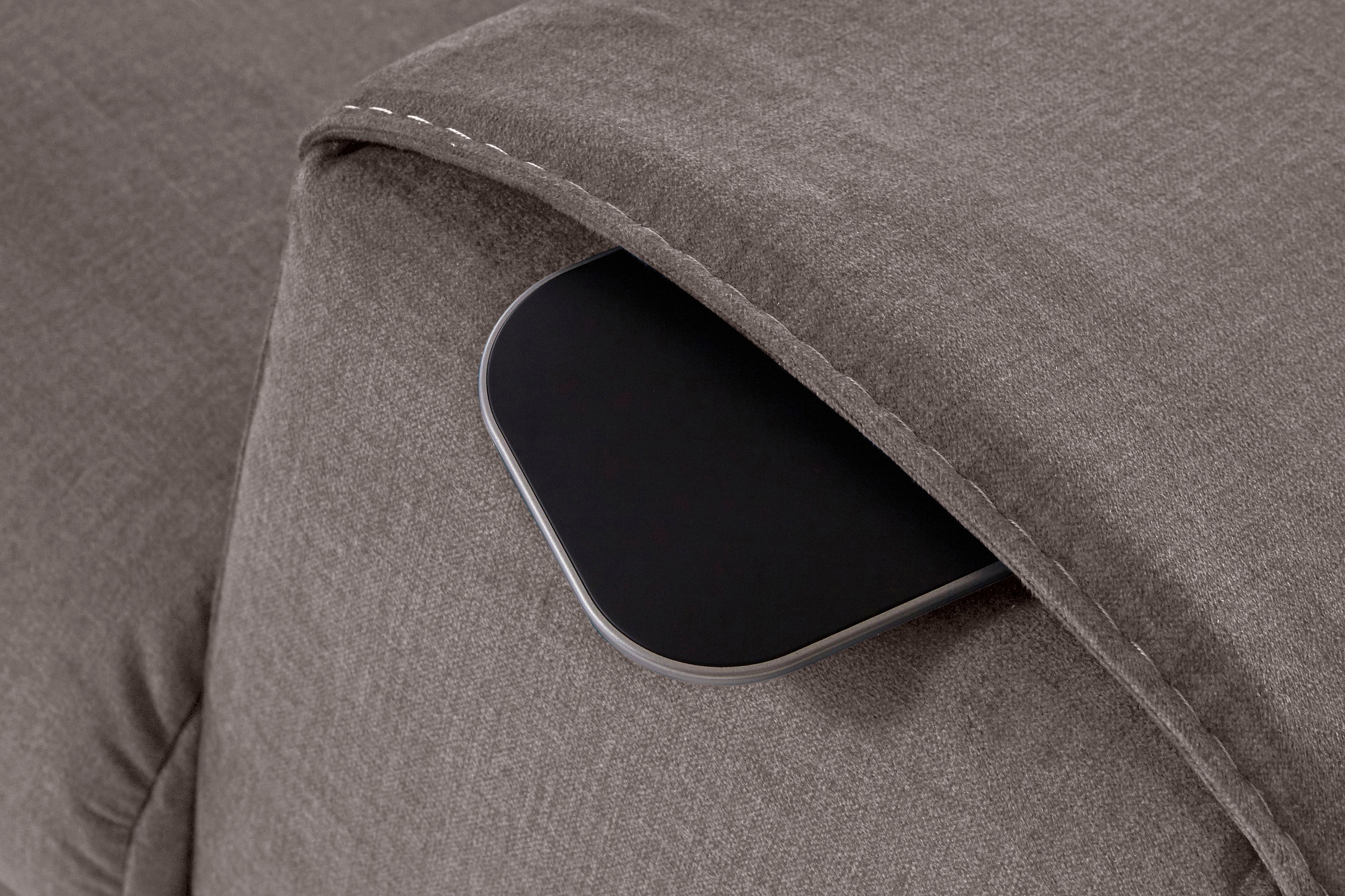 COTTA Ecksofa »Morven L-Form mit Kopfteilverstellung«, wahlweise mit Bettfunktion, Bettkasten & Wireless-Charger