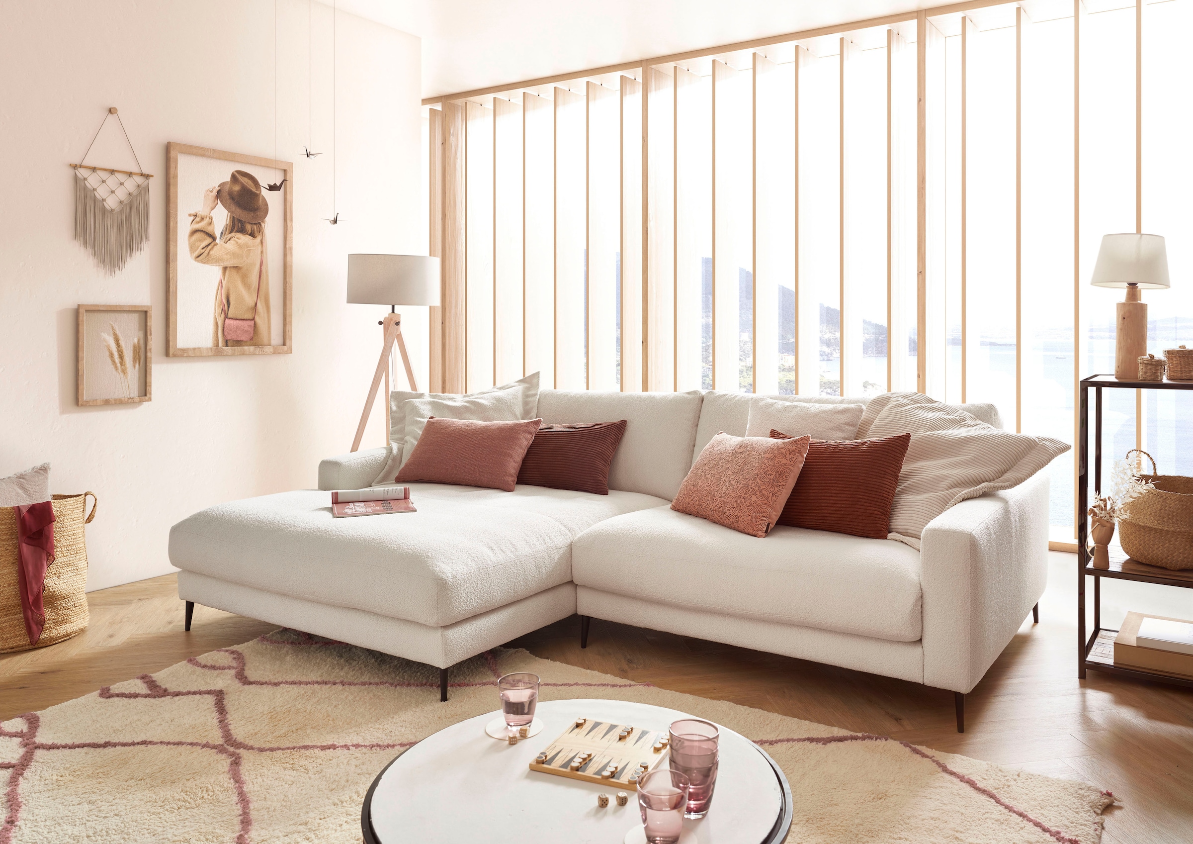 Home affaire Ecksofa »Downtown, B/T/H: 272/190/84 cm L-Form« weicher Sitzko günstig online kaufen