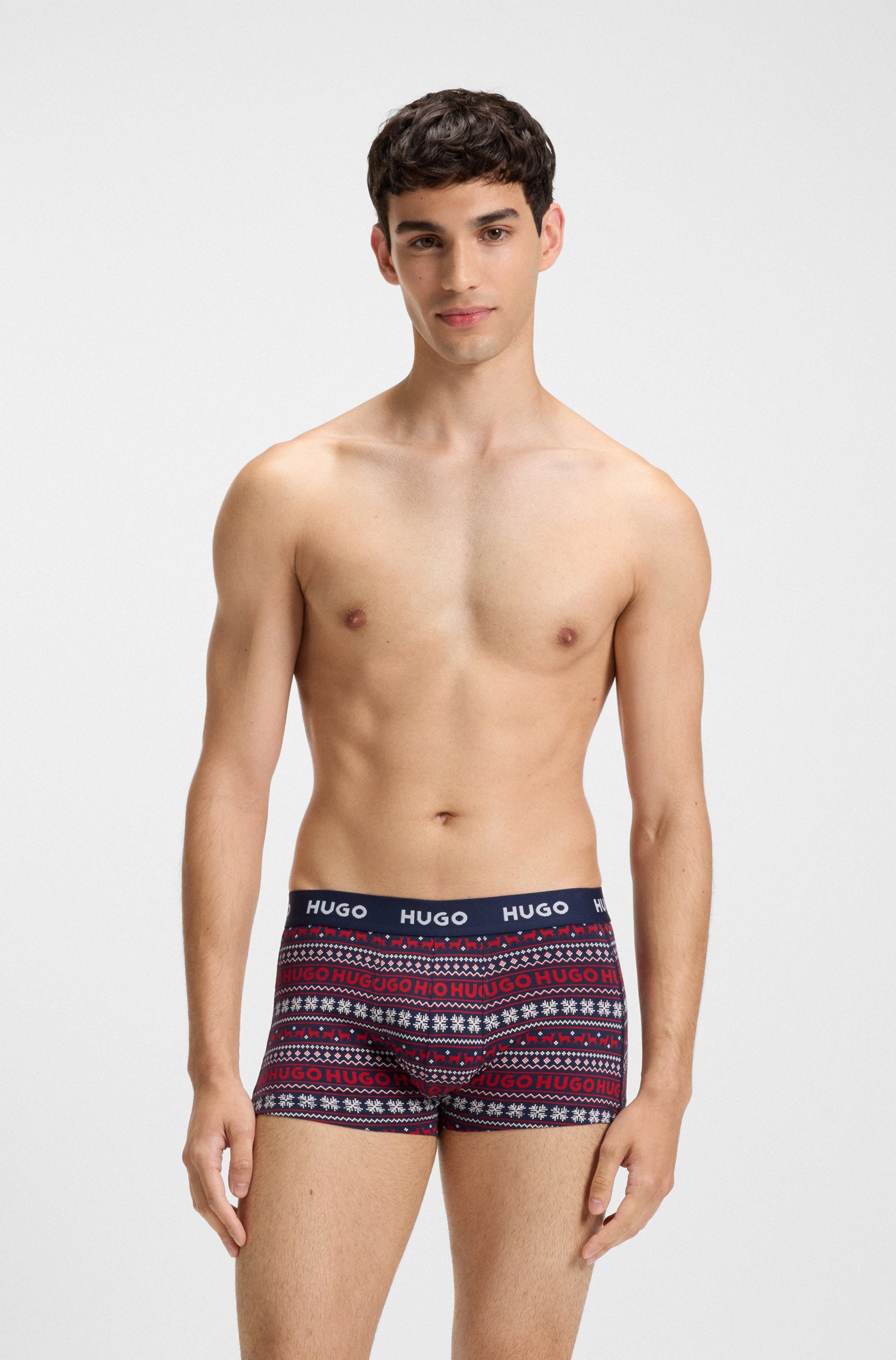 HUGO Underwear Trunk »TRUNK TRIPLET DESIGN«, (Packung, 3 St.), mit Logobund
