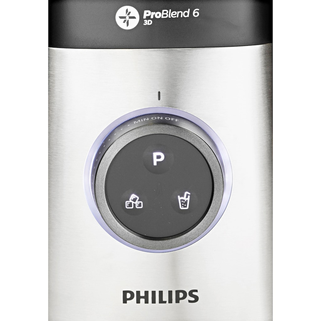 Philips Standmixer »HR3655/00«, 1400 W, ProBlend 6 3D Technologie, 2 Liter Glasbehälter, 2x Trinkflaschen